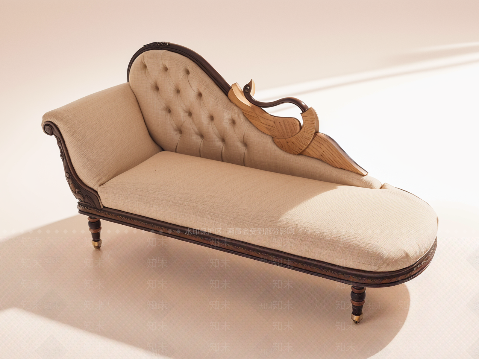 欧式美式贵妃椅SU模型下载【ID:1194388425】