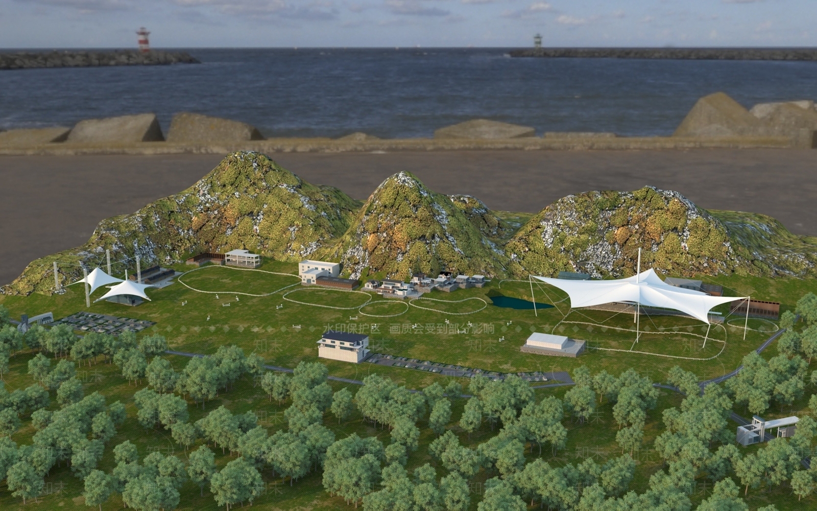 现代地形结构3D模型下载【ID:1194389531】