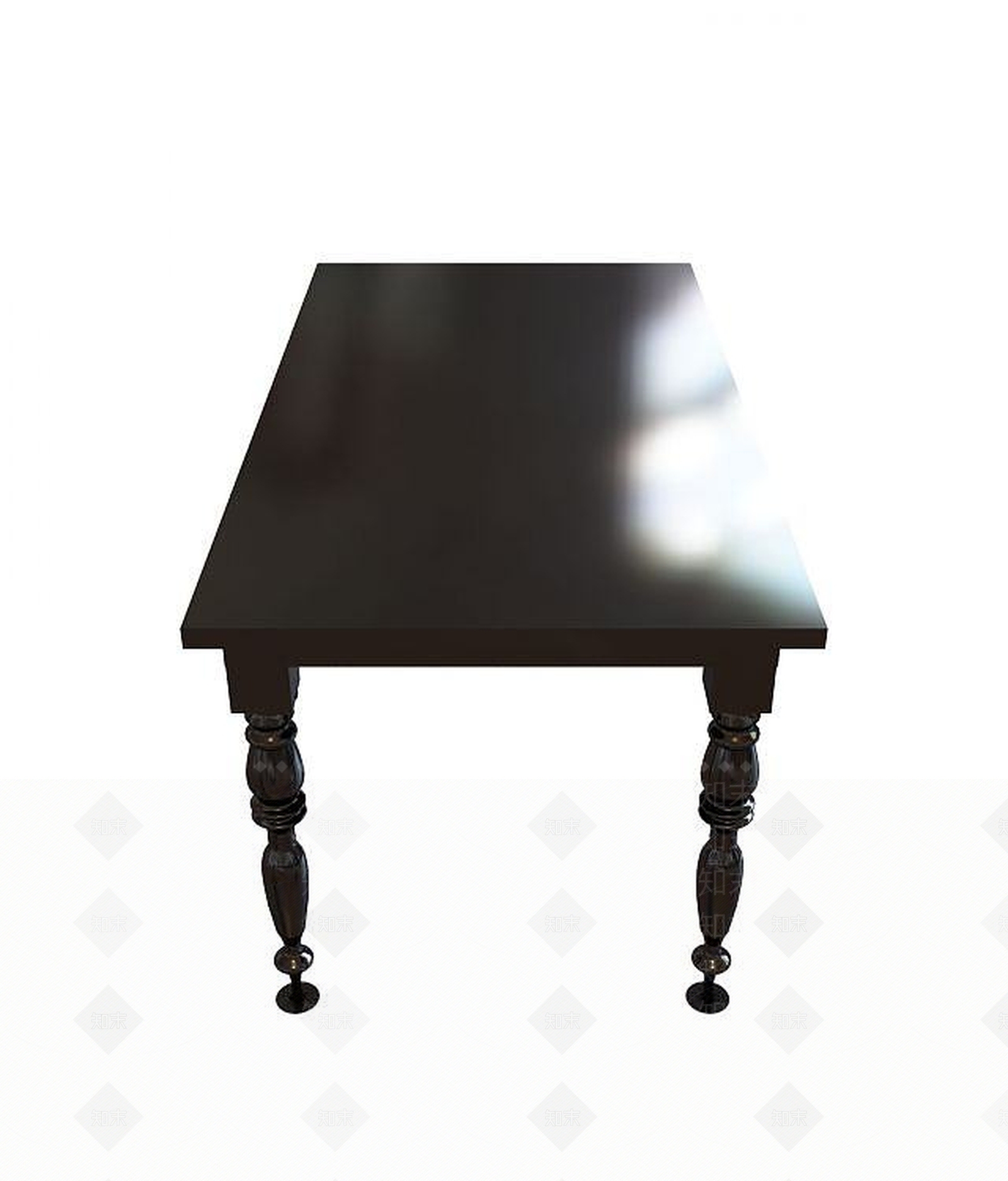现代书房桌3D模型下载【ID:1194390297】