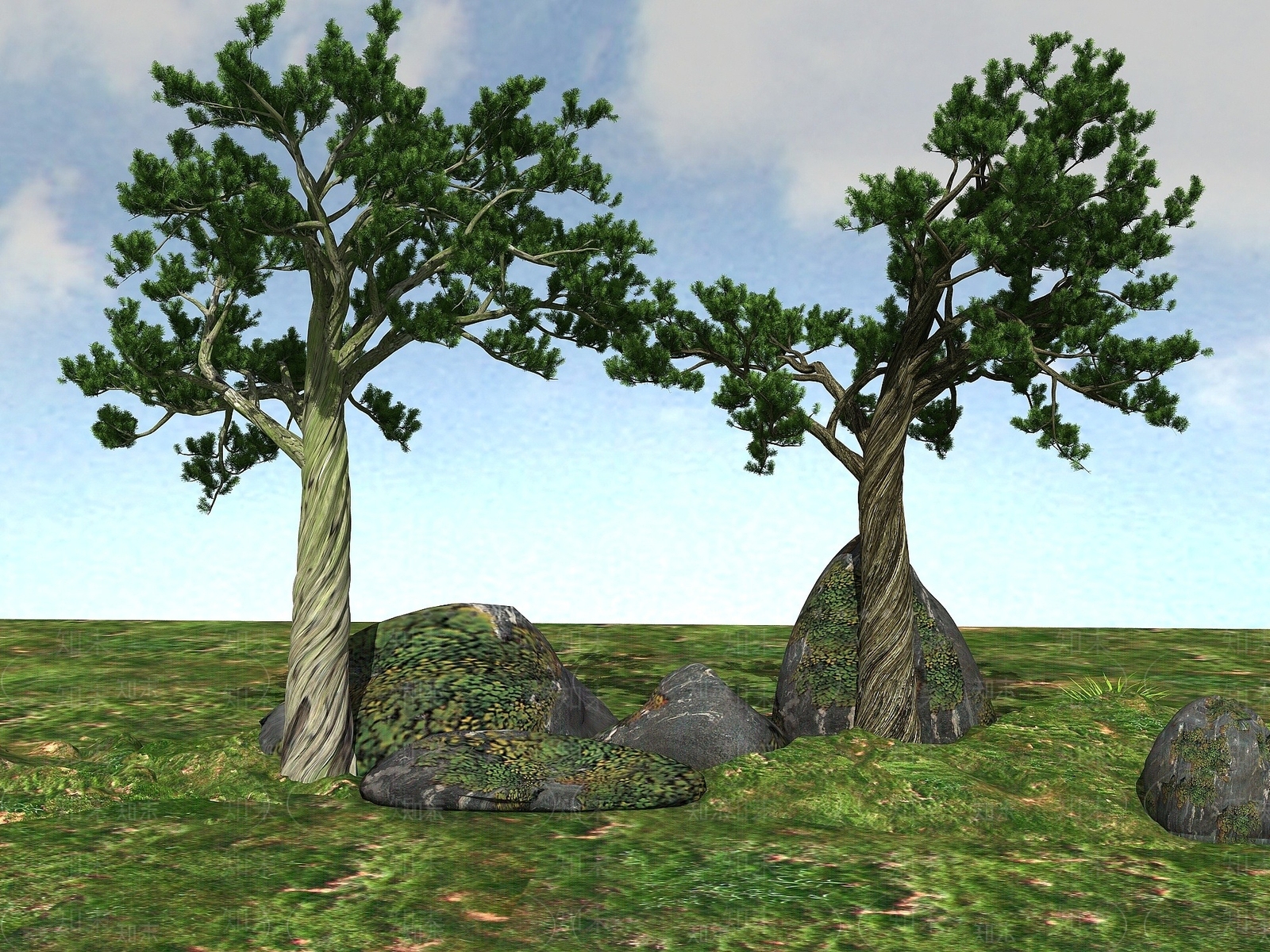 现代景观树3D模型下载【ID:1194391537】