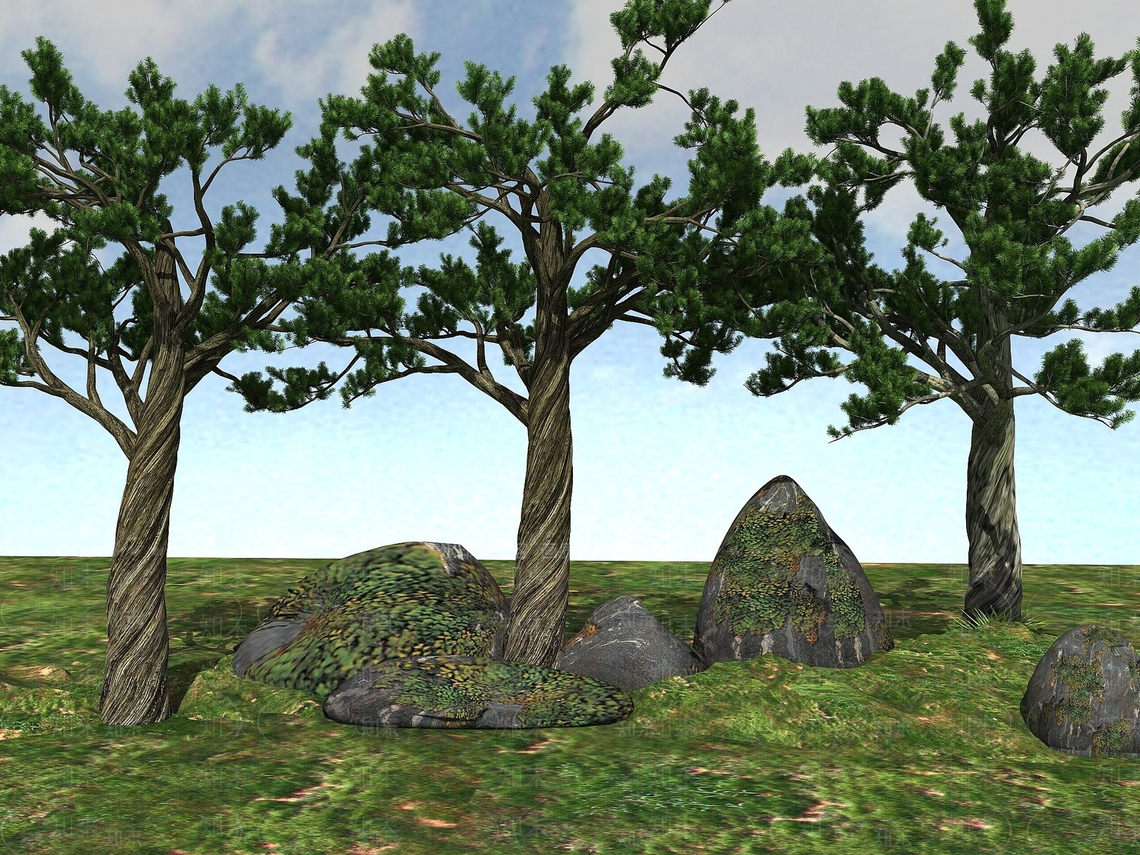 现代景观树3D模型下载【ID:1194391599】