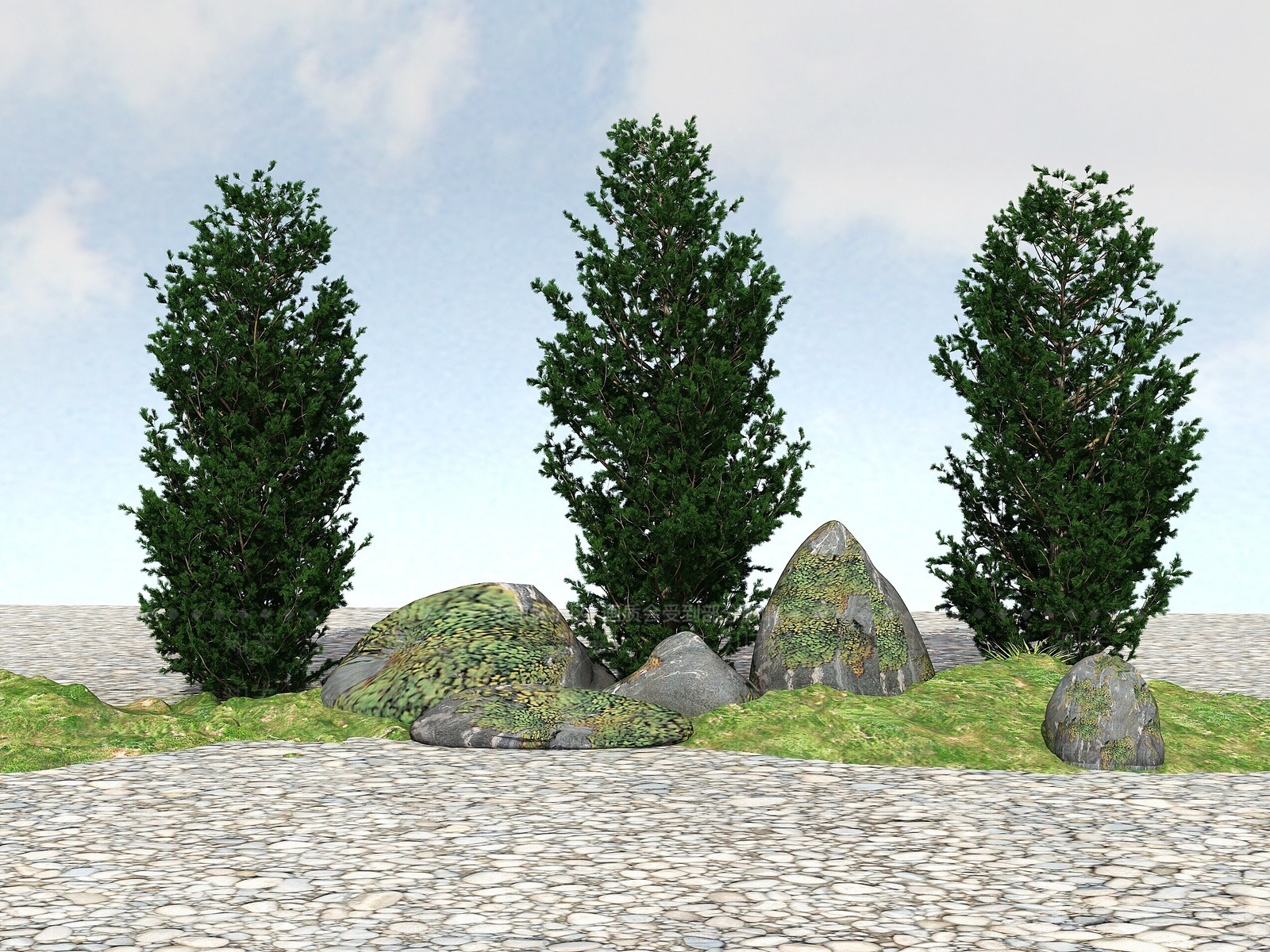 现代景观树3D模型下载【ID:1194392507】