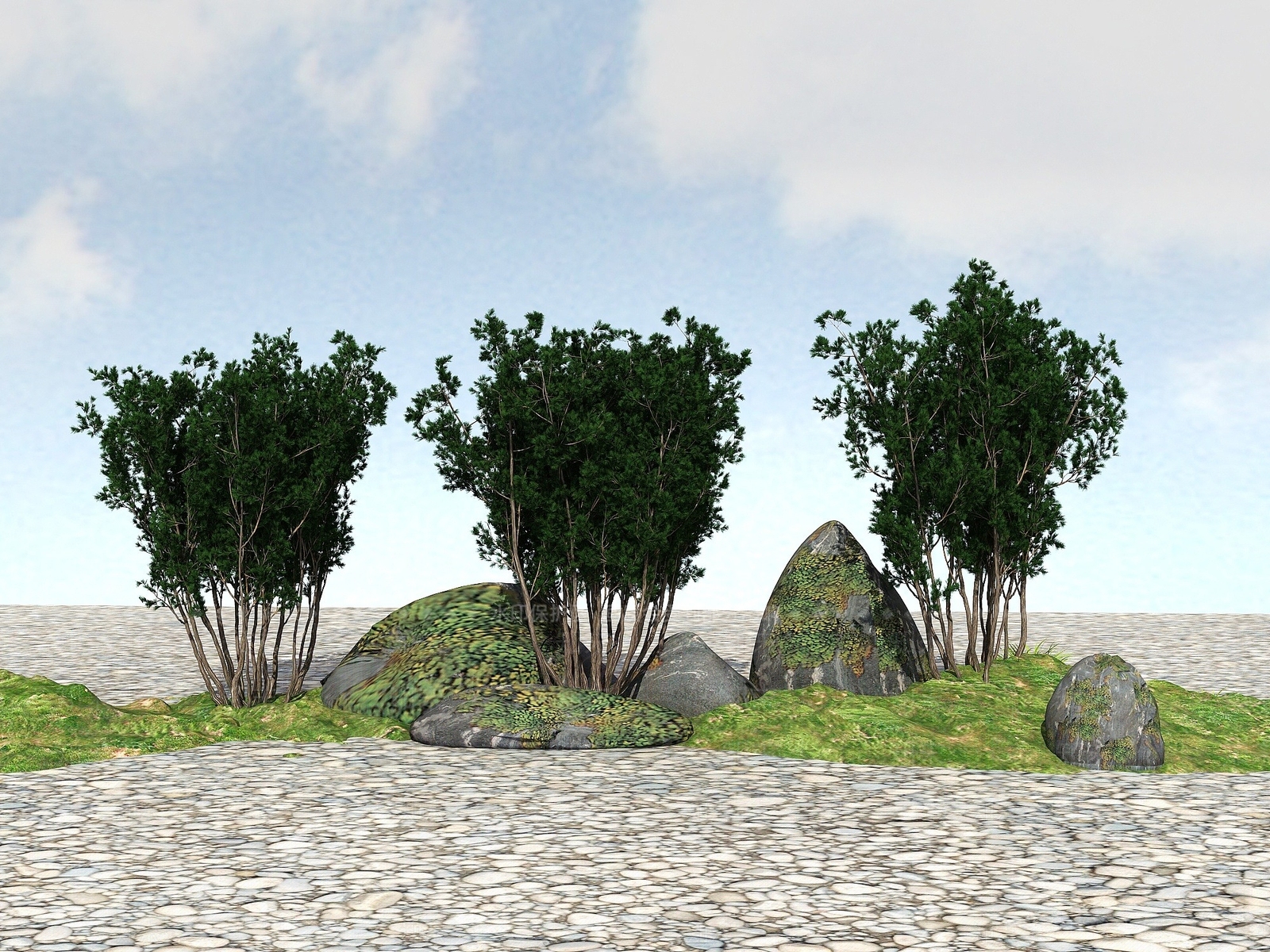 现代景观树3D模型下载【ID:1194392725】