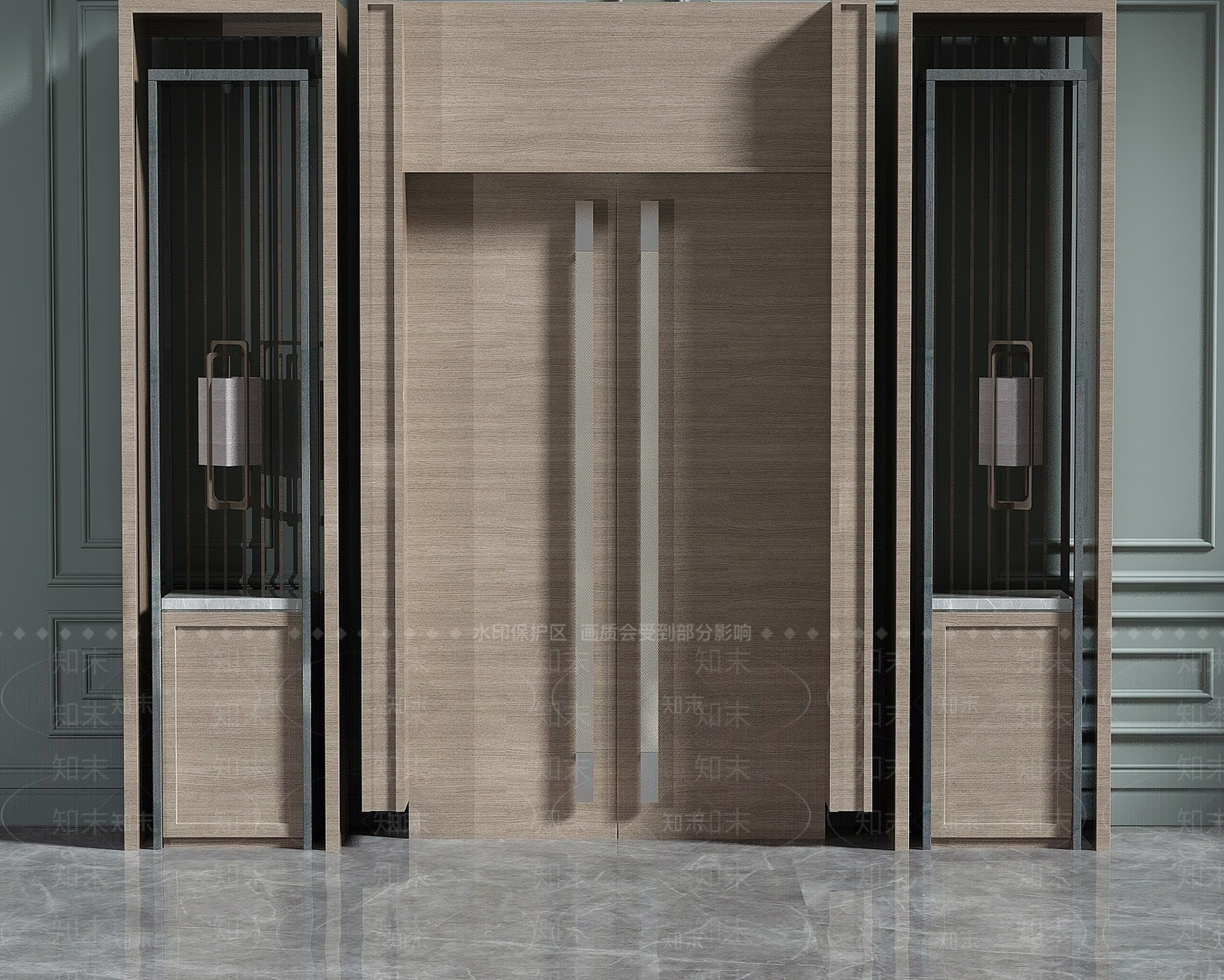 现代墙边柜3D模型下载【ID:1194397807】