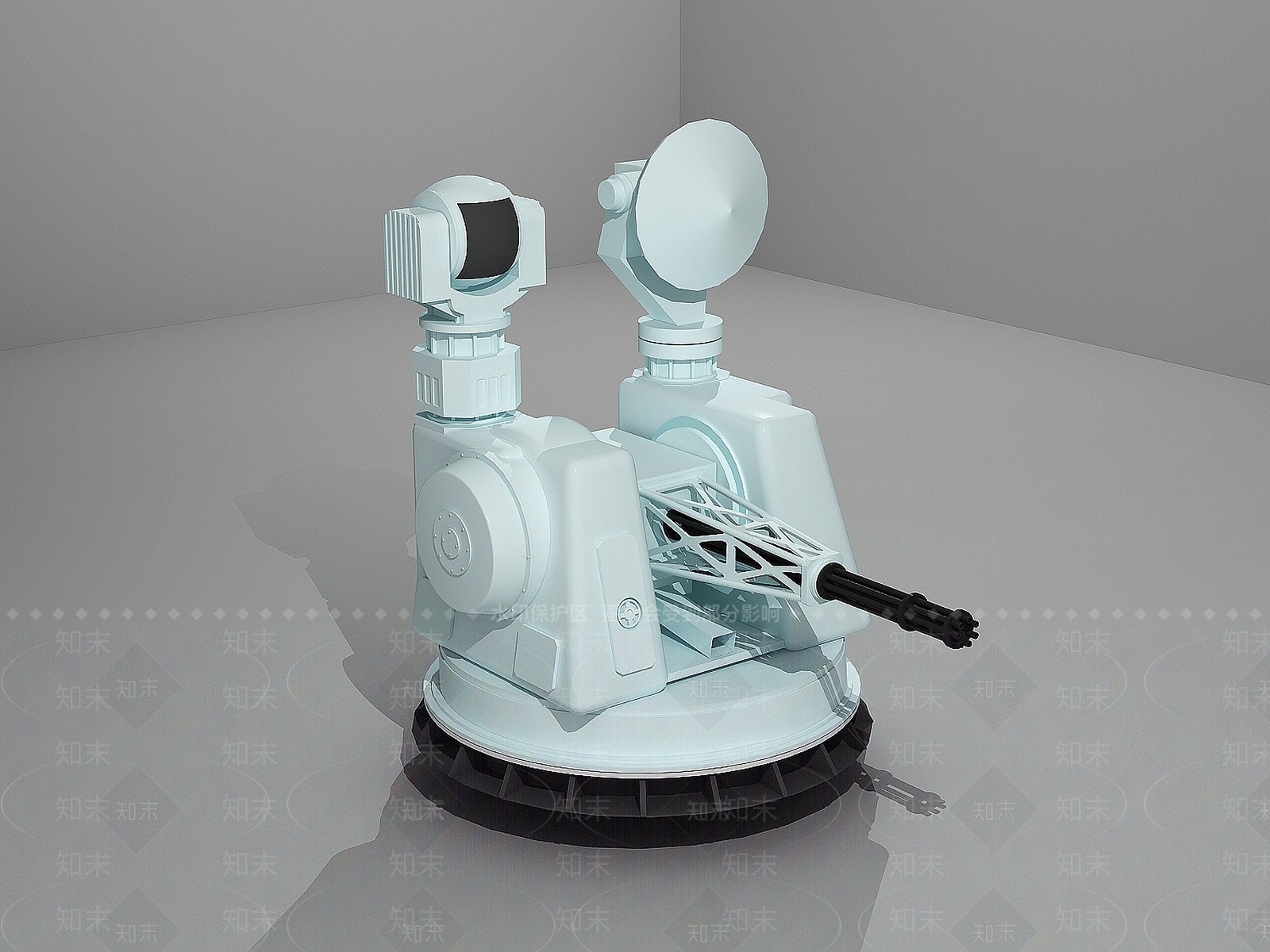 现代装饰柜3D模型渲染效果图