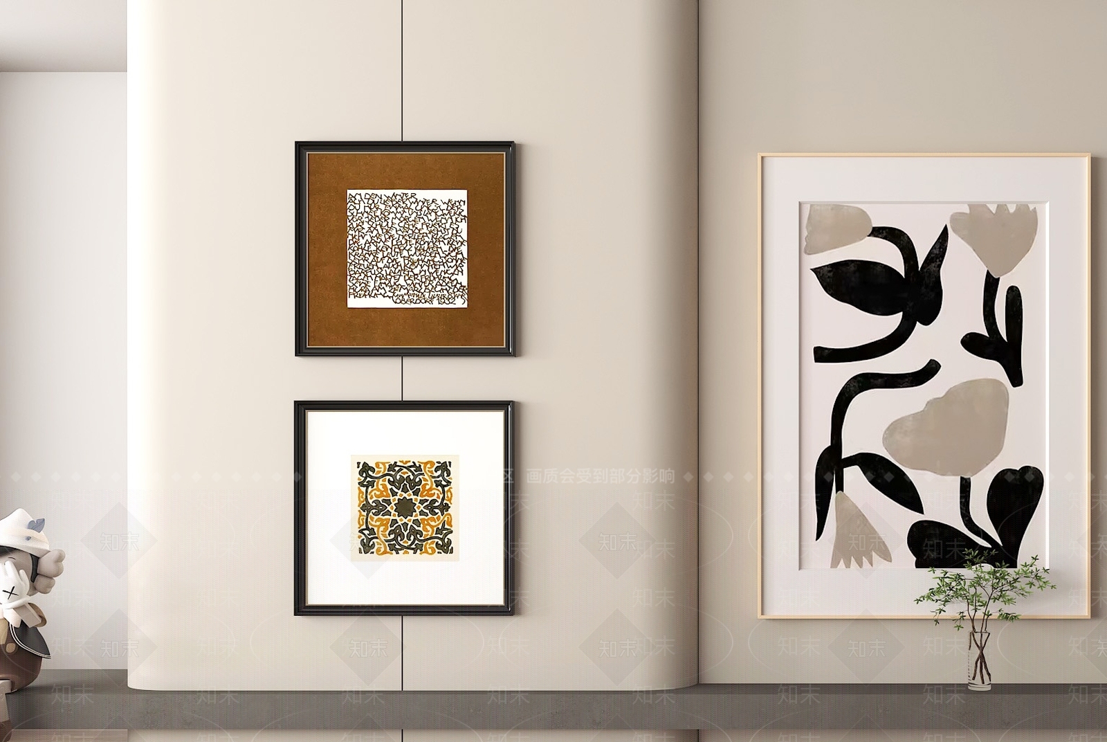 欧式中古挂画SU模型下载【ID:1194399545】