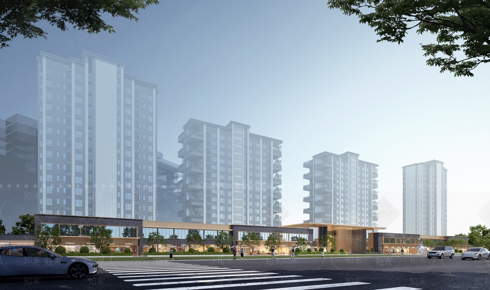 现代轻奢售楼处建筑SU模型下载【ID:1194400698】