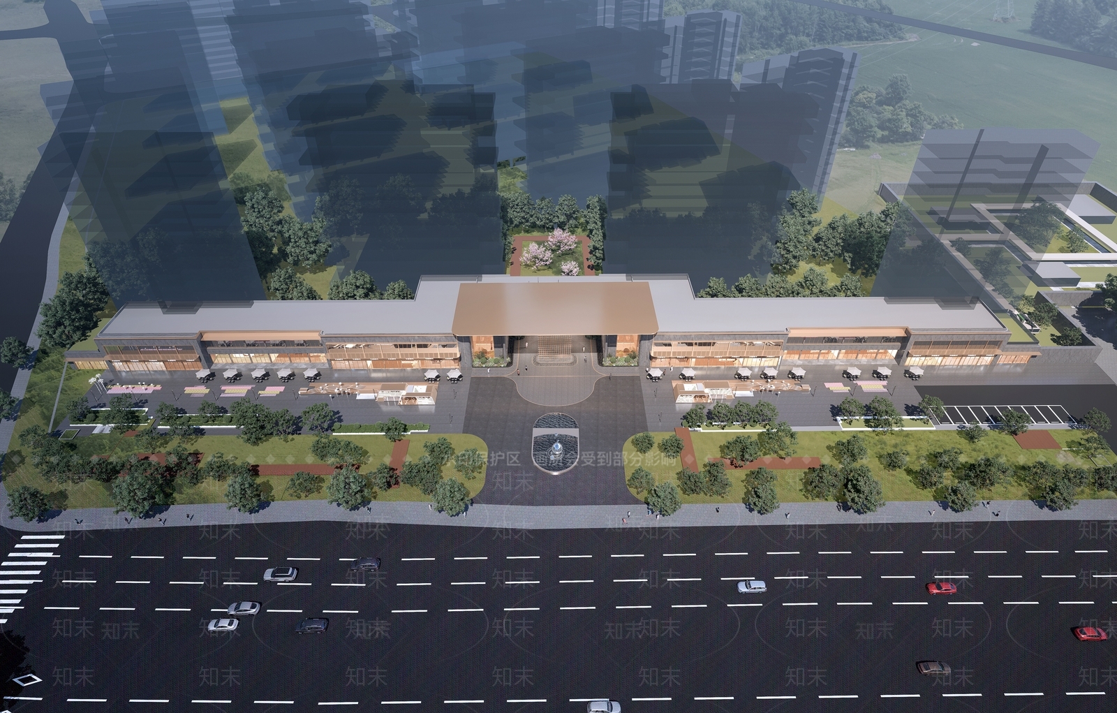 现代轻奢售楼处建筑SU模型下载【ID:1194400698】