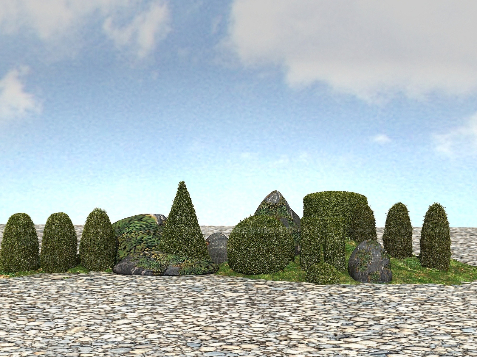 现代景观灌木植物3D模型下载【ID:1194401055】