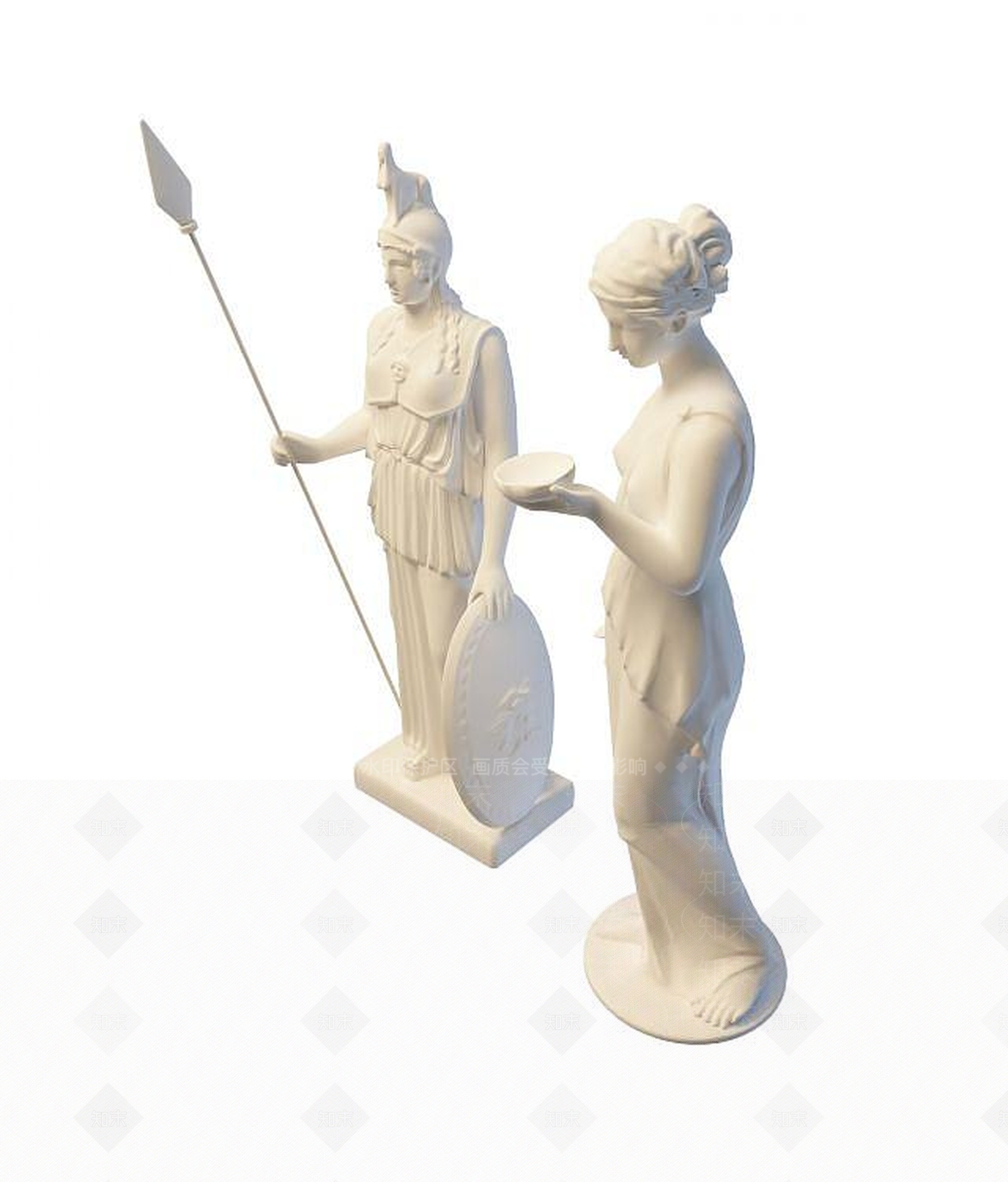 现代雕塑3D模型下载【ID:1194403068】