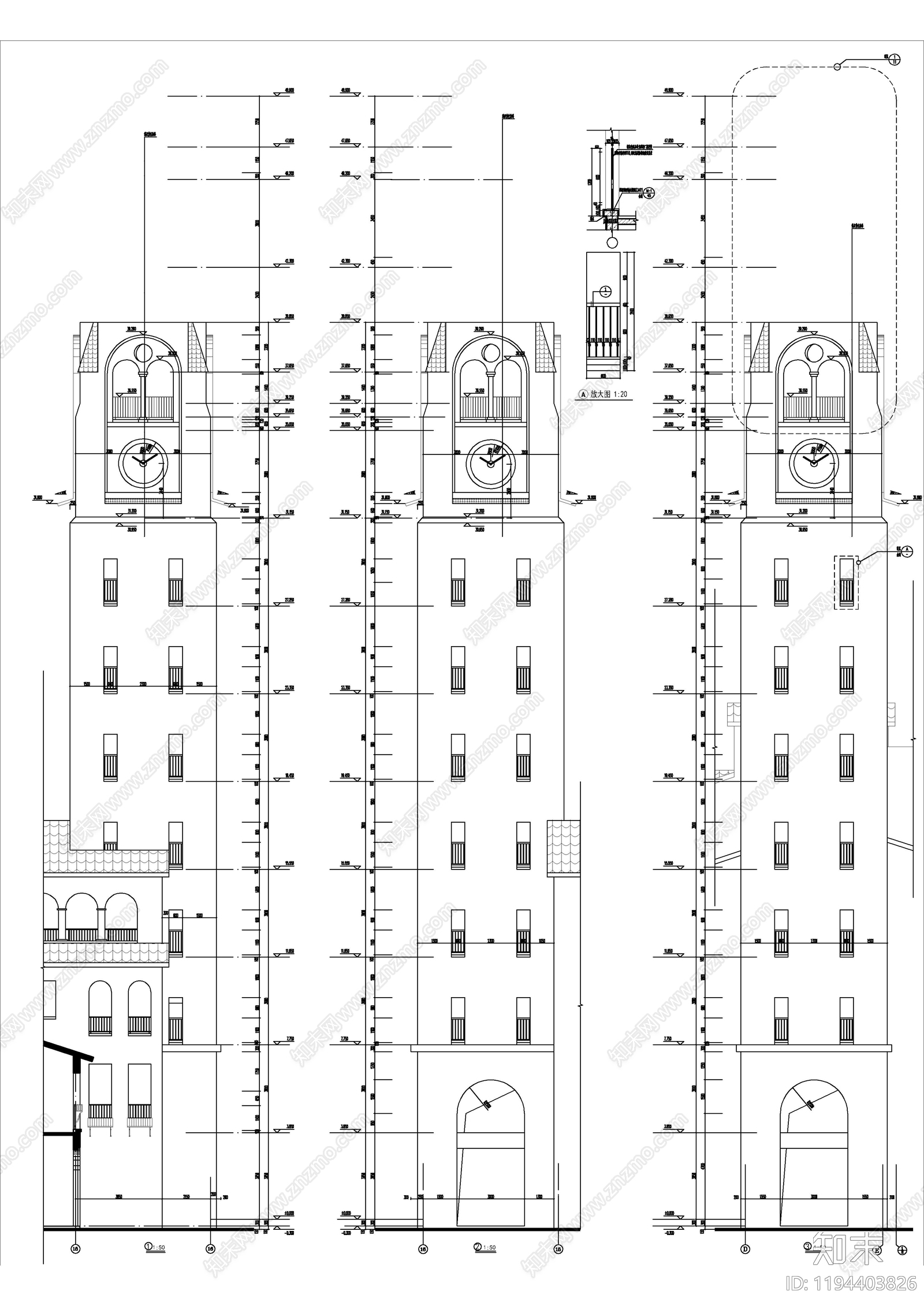 欧式现代其他建筑施工图下载【ID:1194403826】