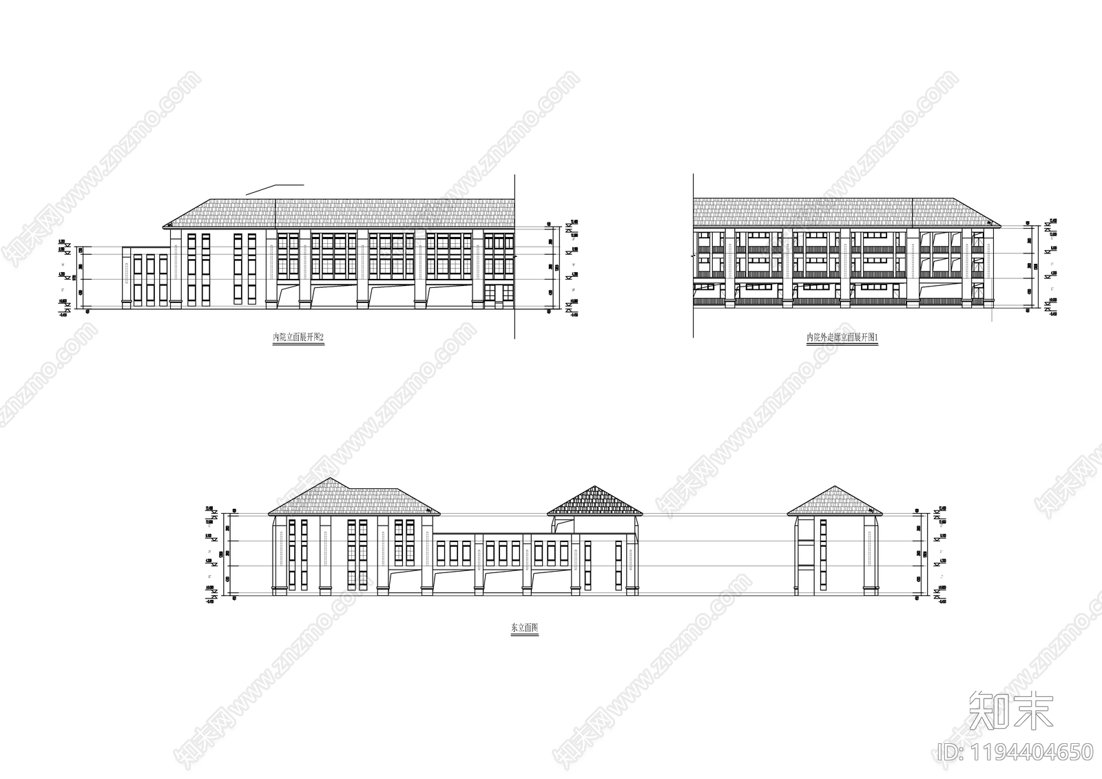 现代学校建筑cad施工图下载【ID:1194404650】