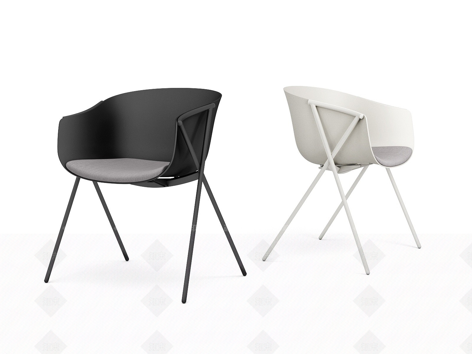 北欧休闲单椅3D模型下载【ID:1194405258】