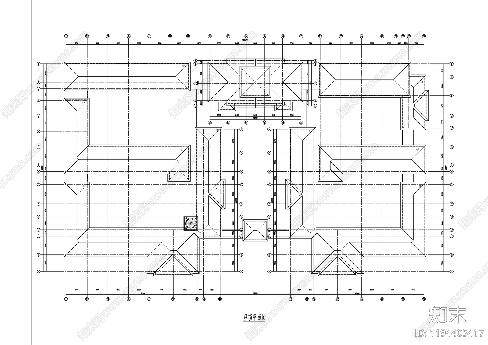 现代欧式学校建筑cad施工图下载【ID:1194405417】