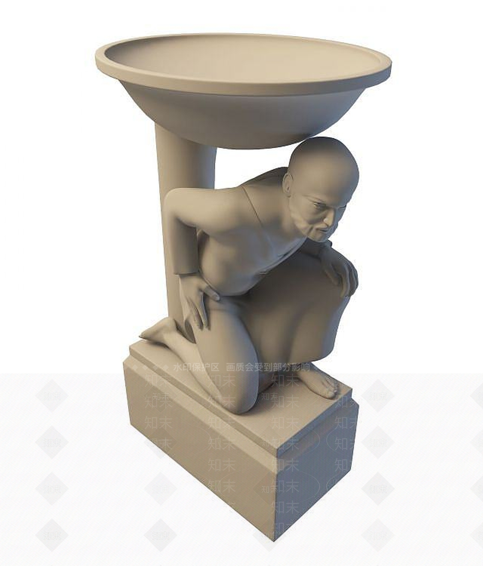 现代雕塑3D模型下载【ID:1194405755】