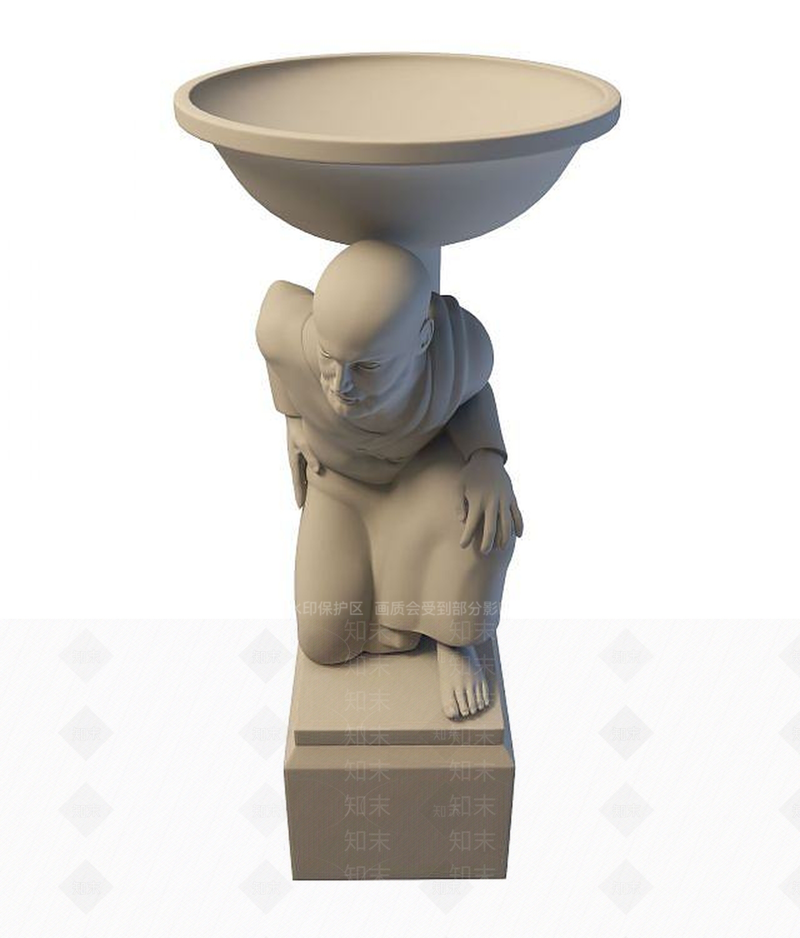 现代雕塑3D模型下载【ID:1194405755】