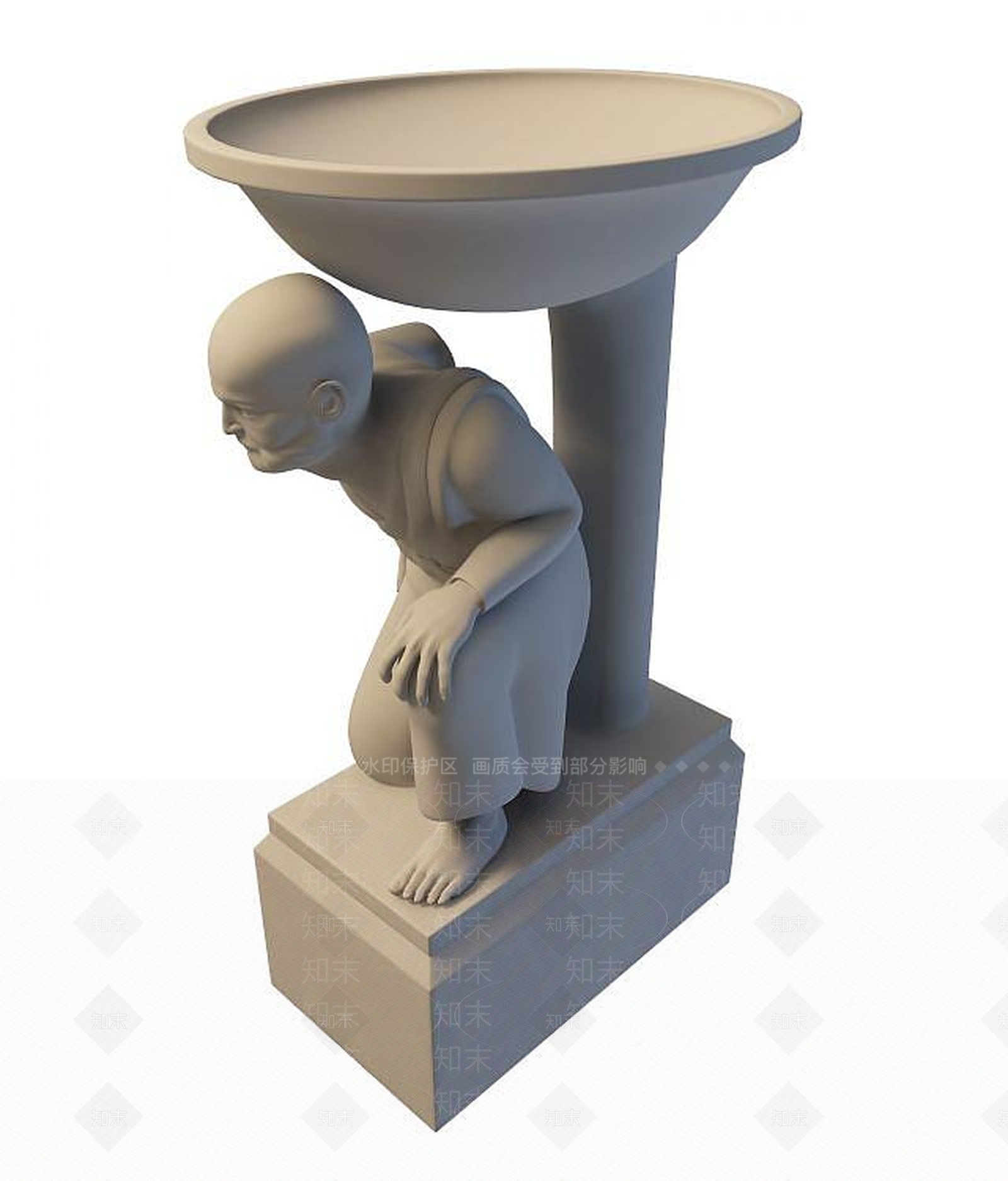 现代雕塑3D模型下载【ID:1194405755】