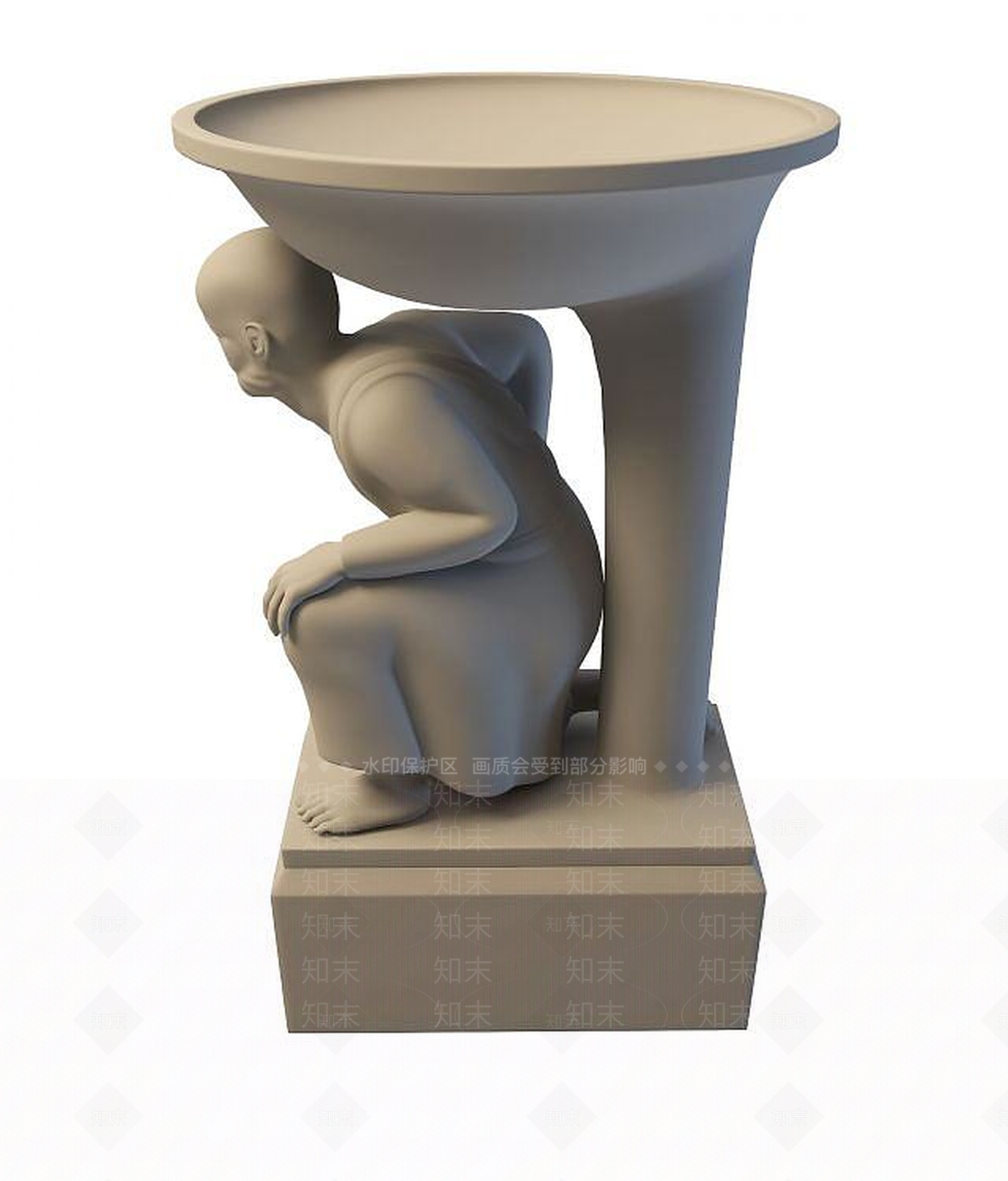 现代雕塑3D模型下载【ID:1194405755】