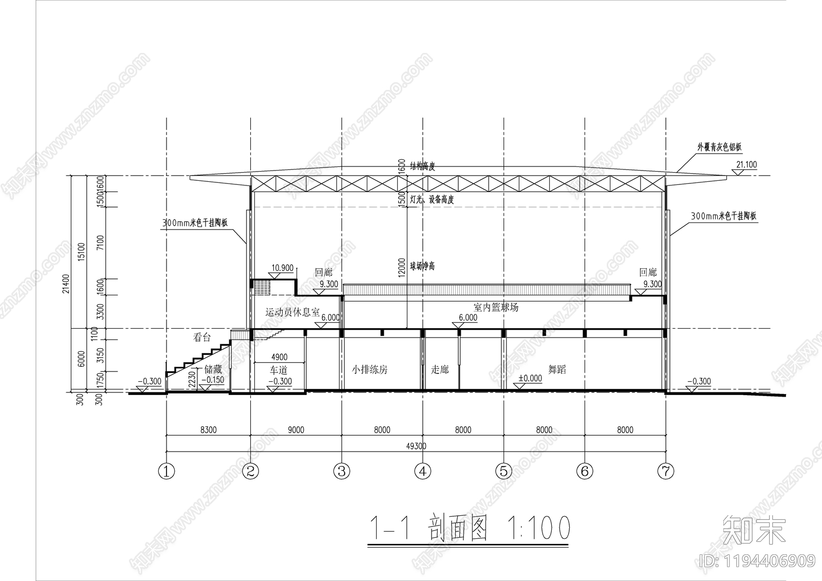 现代学校建筑cad施工图下载【ID:1194406909】
