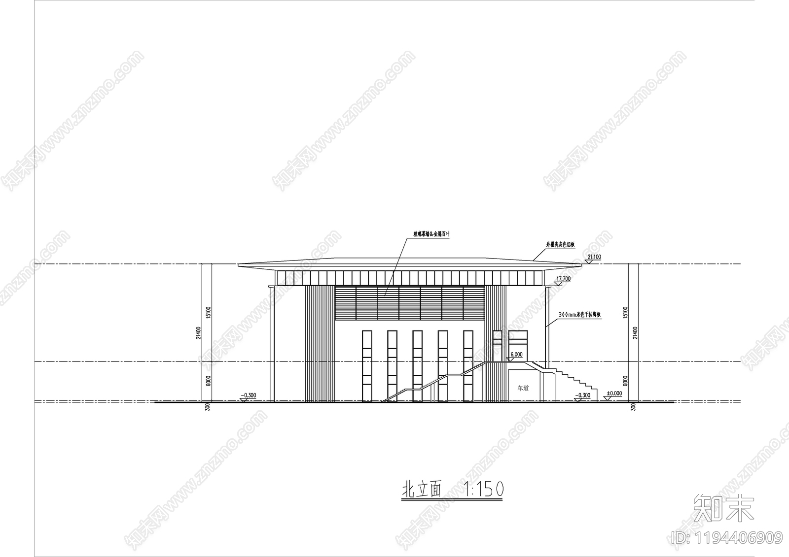 现代学校建筑cad施工图下载【ID:1194406909】
