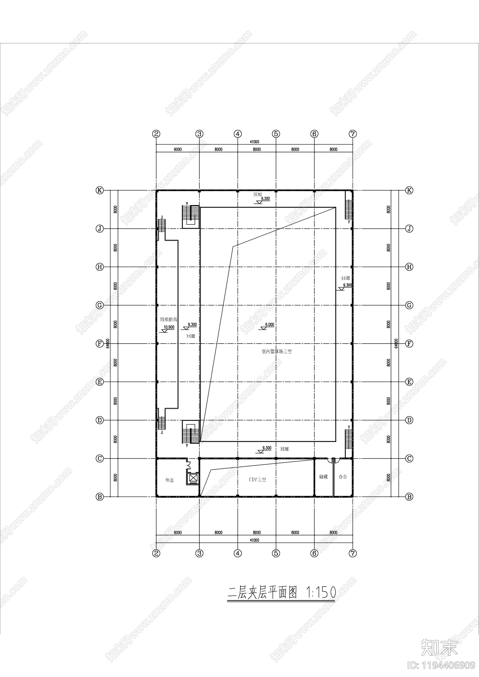 现代学校建筑cad施工图下载【ID:1194406909】