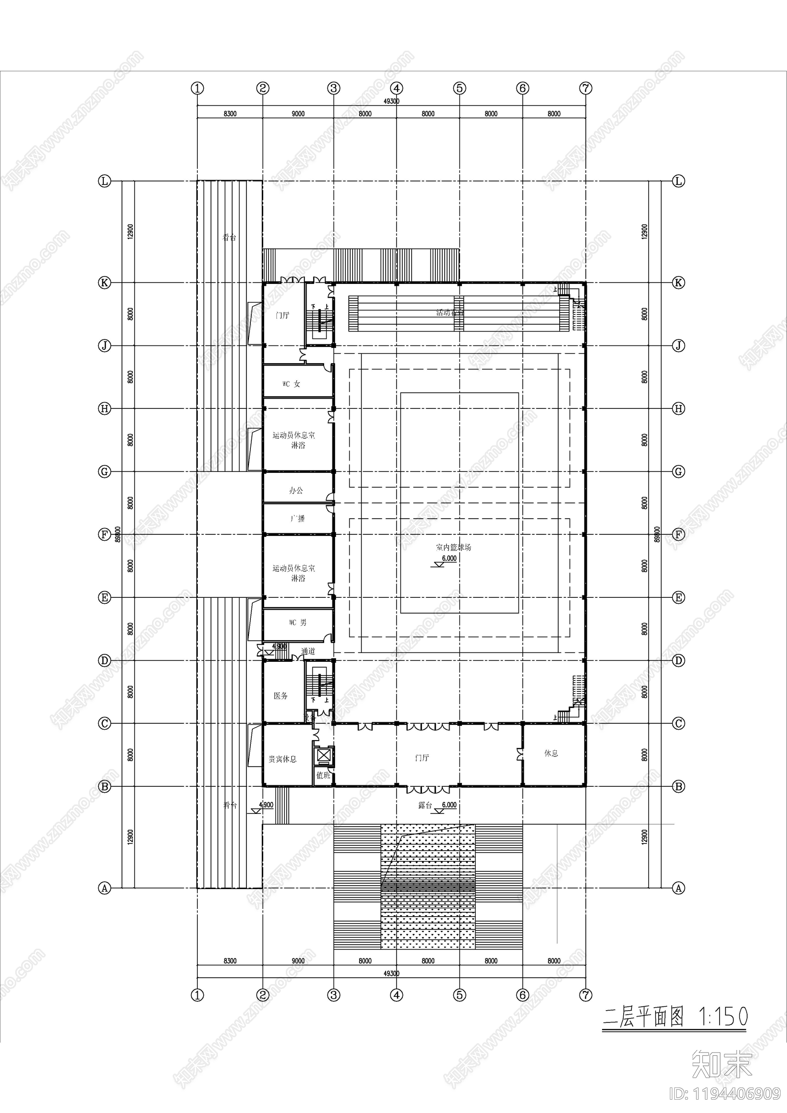 现代学校建筑cad施工图下载【ID:1194406909】