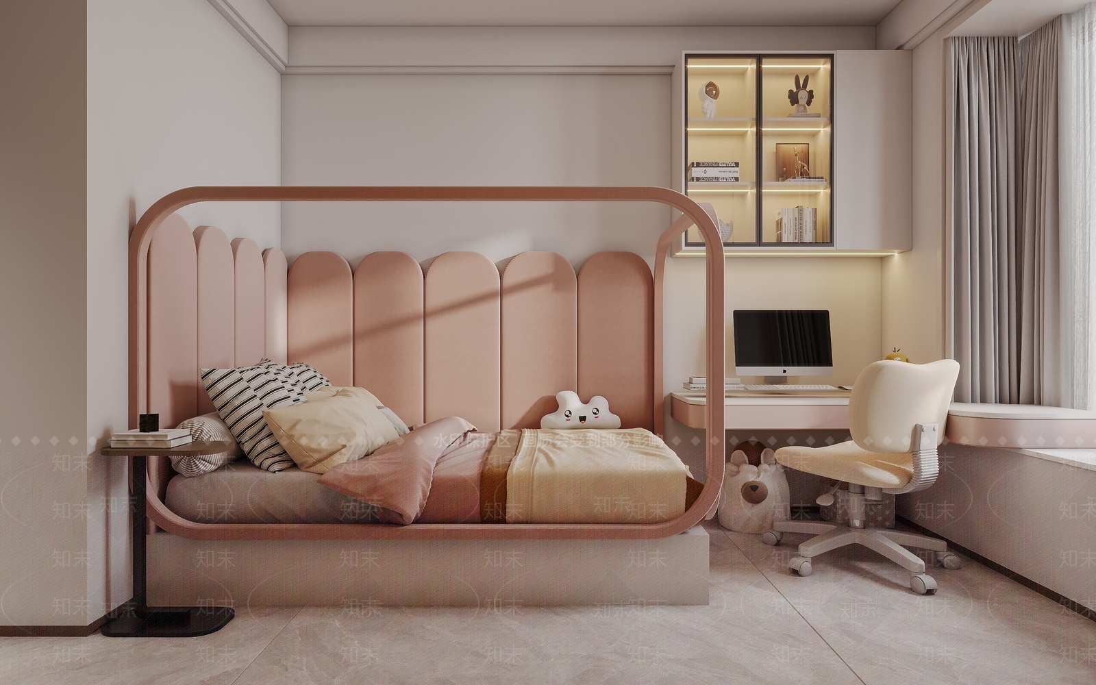 现代极简女孩房3D模型下载【ID:1194407977】