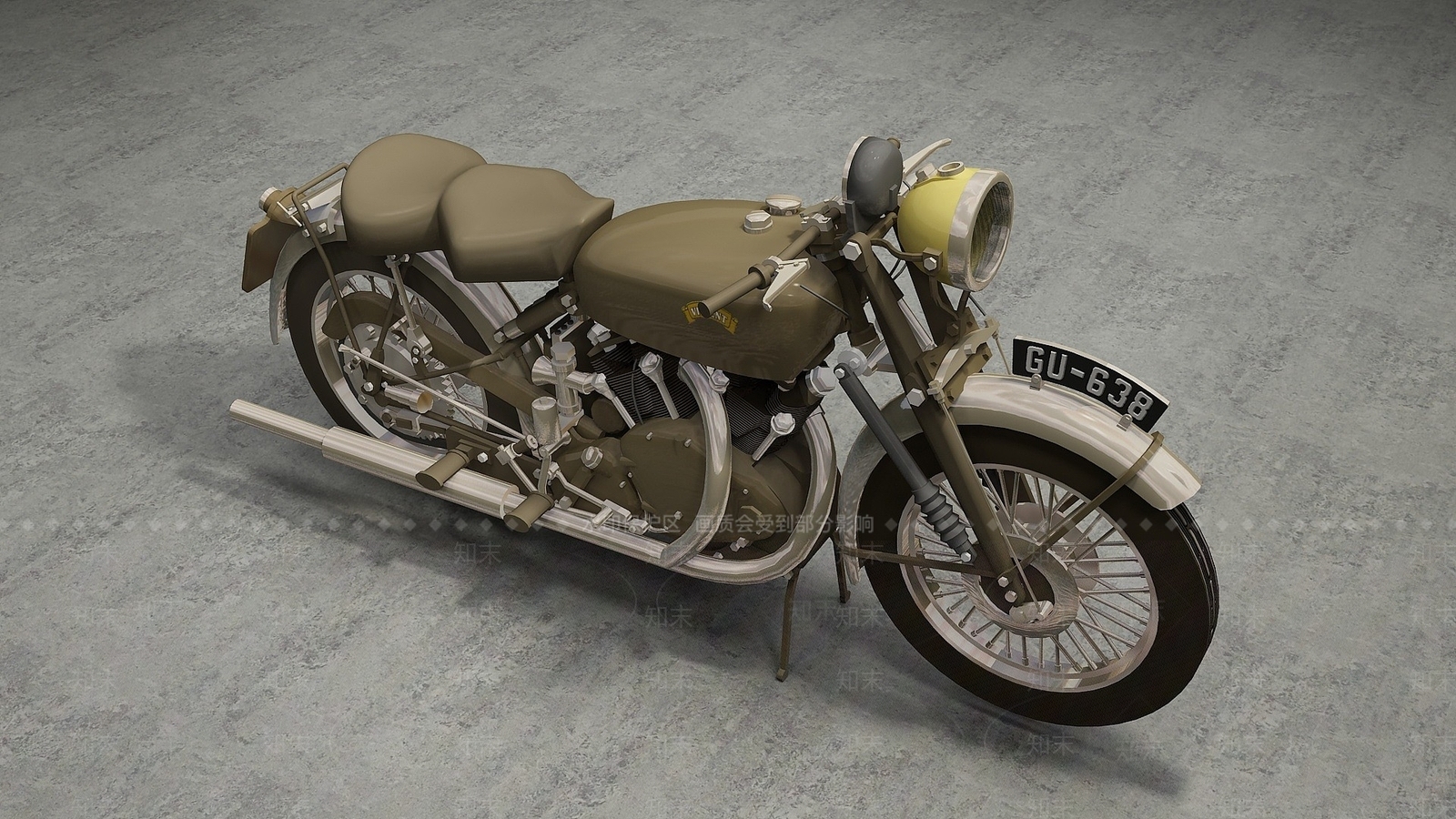 现代摩托车3D模型下载【ID:1194407855】