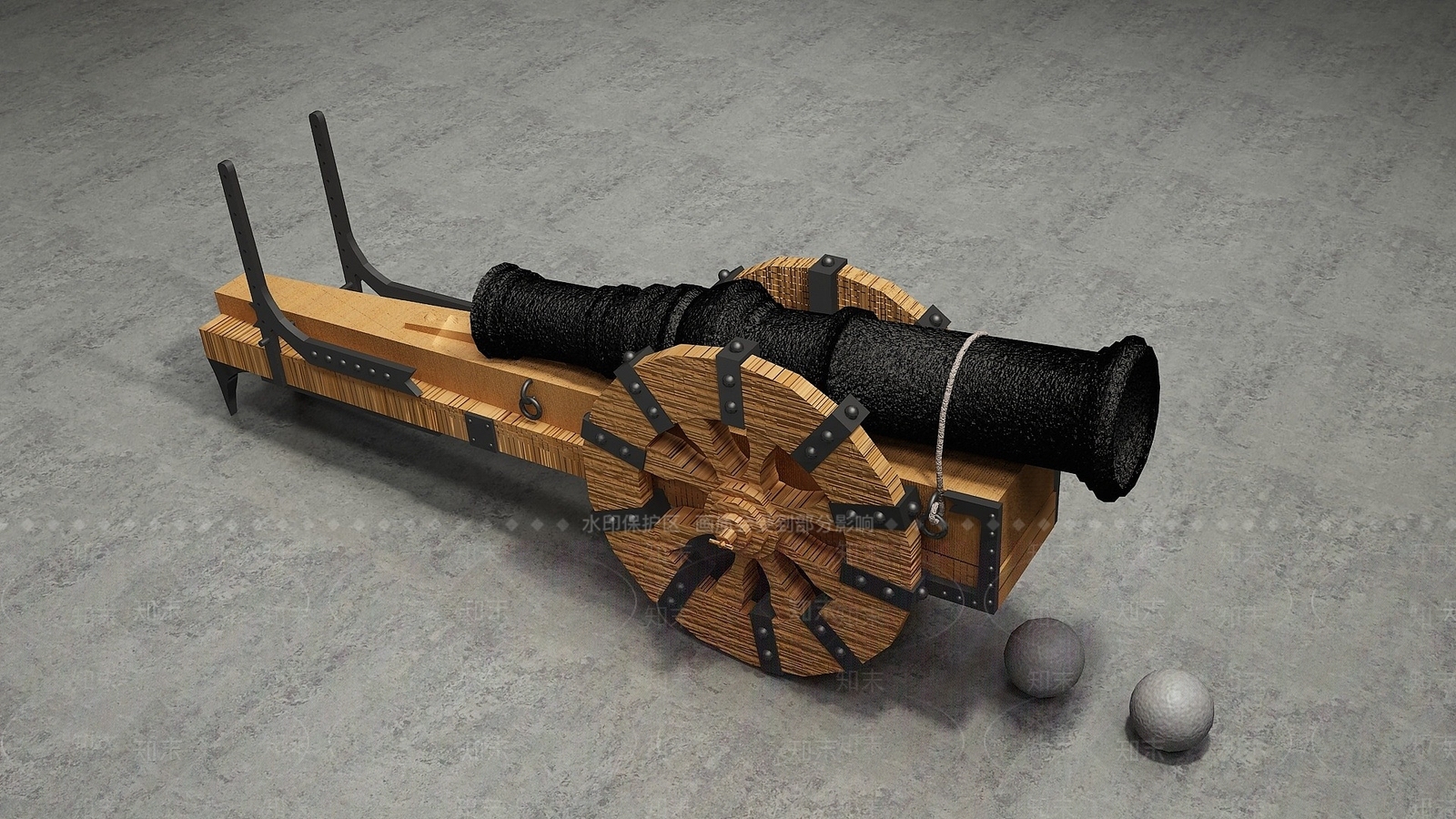 现代火炮3D模型下载【ID:1194408098】
