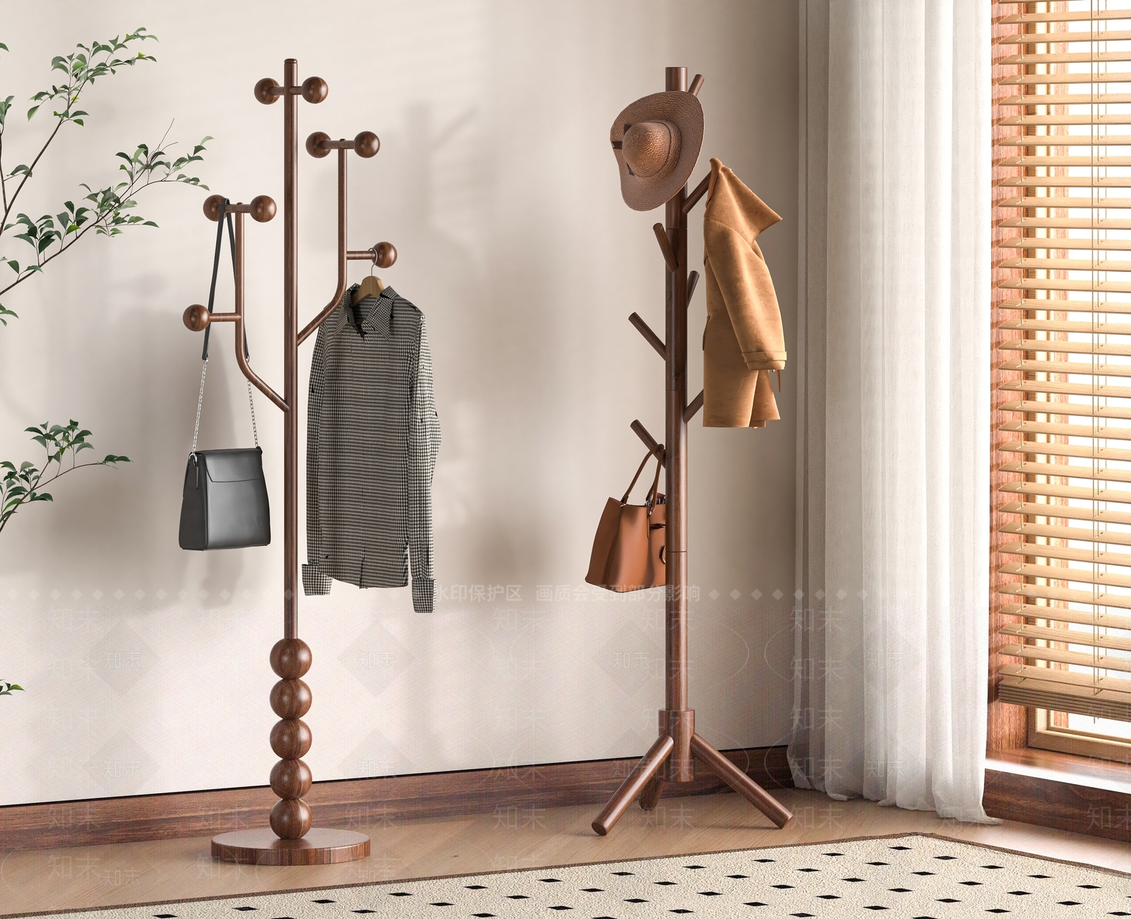 现代衣架3D模型下载【ID:1194410140】