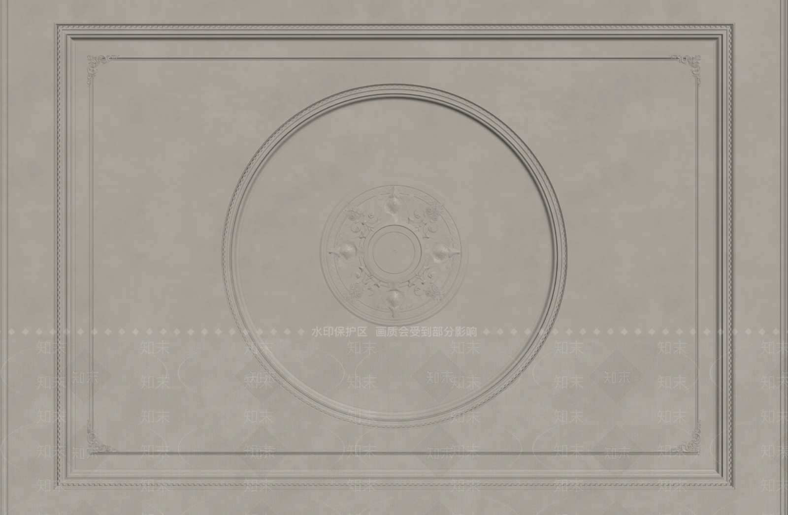 法式欧式吊顶SU模型下载【ID:1194411576】