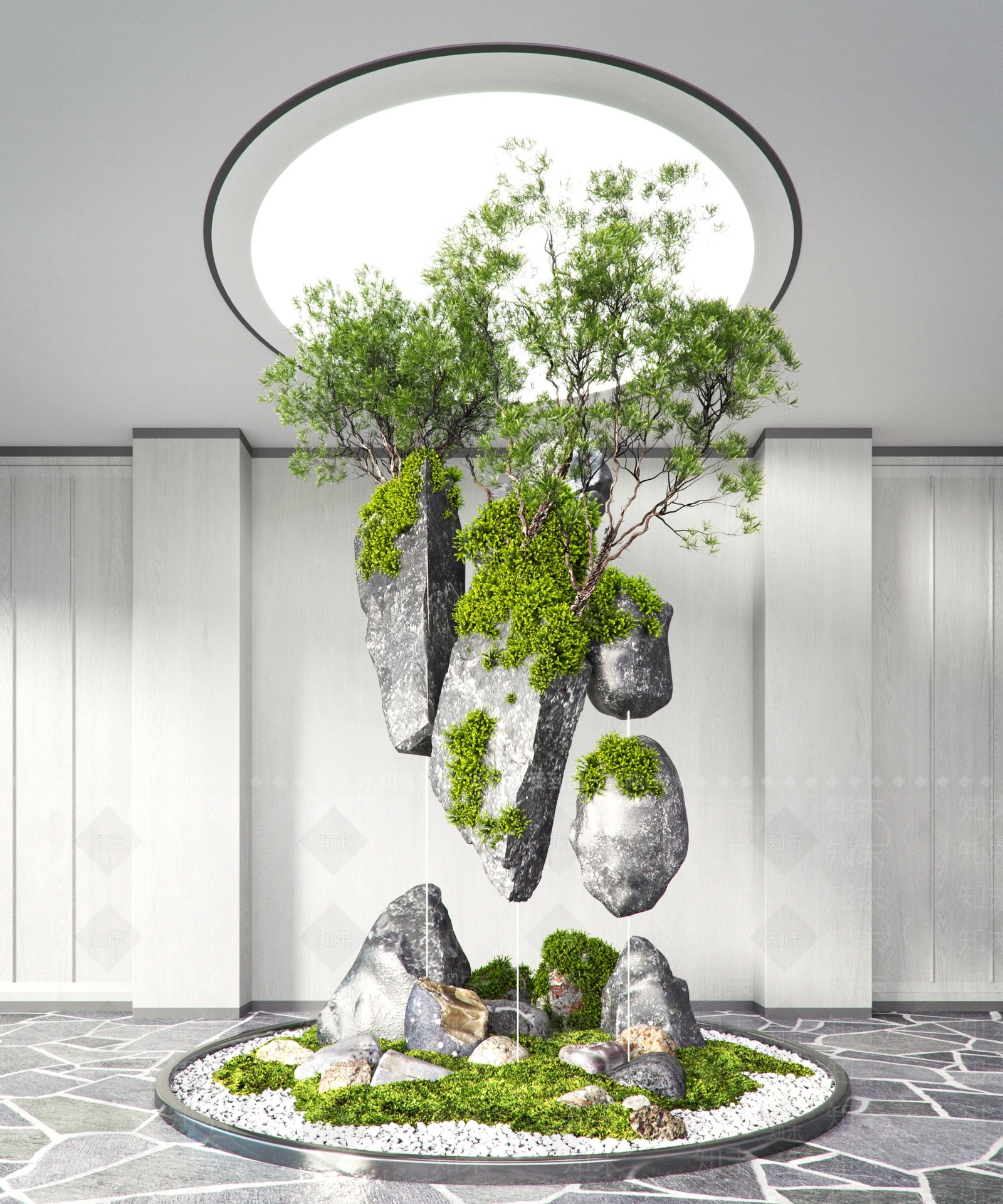 现代艺术装置3D模型下载【ID:1194412245】