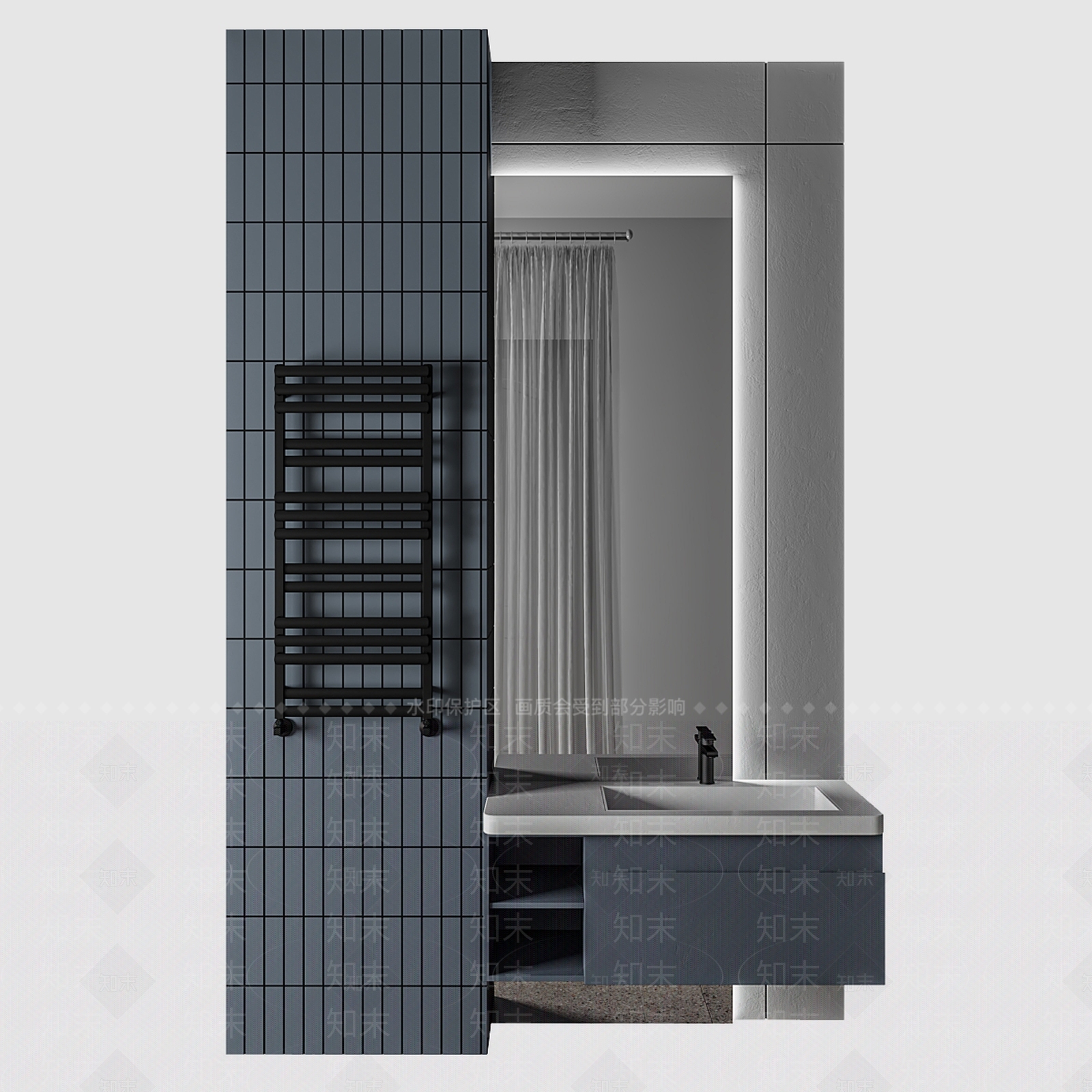 浴室柜3D模型下载【ID:1194412457】