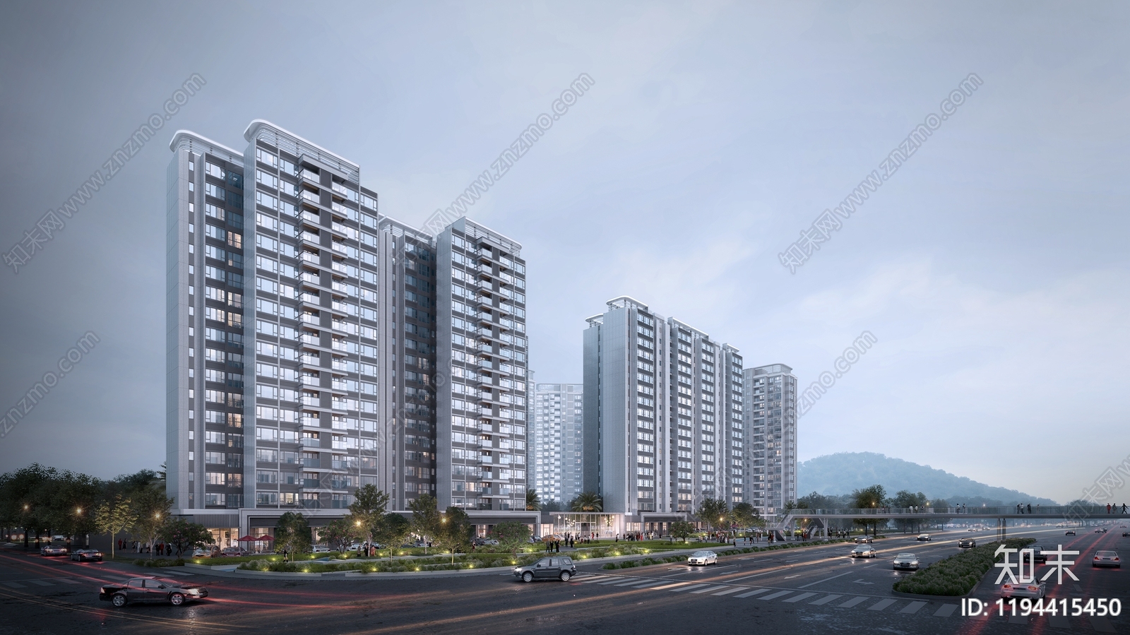 现代小区建筑下载【ID:1194415450】