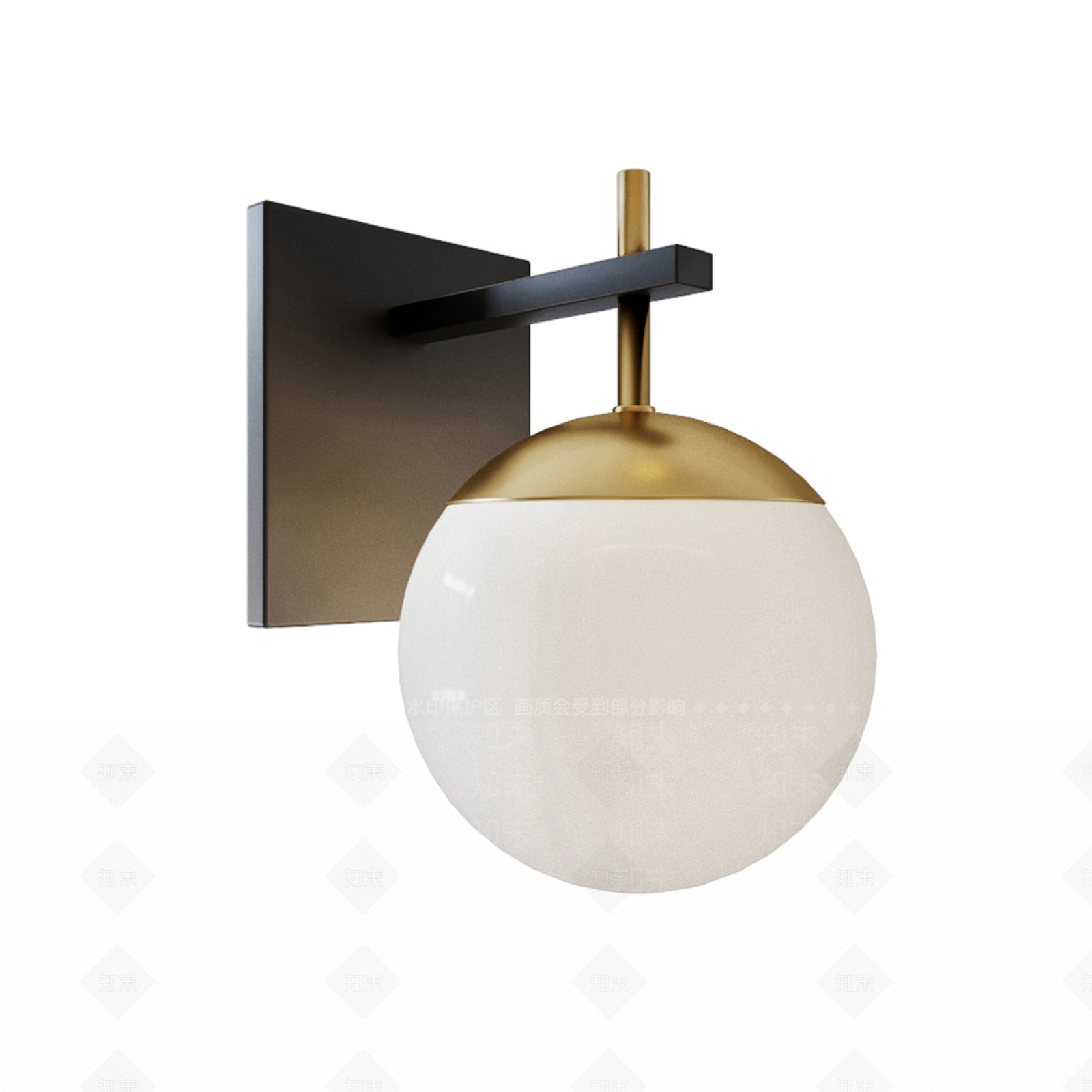 现代极简壁灯3D模型下载【ID:1194416351】