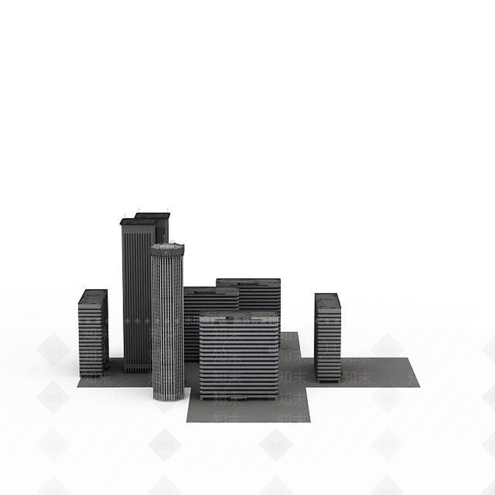 现代办公大厅3D模型下载【ID:1194422204】
