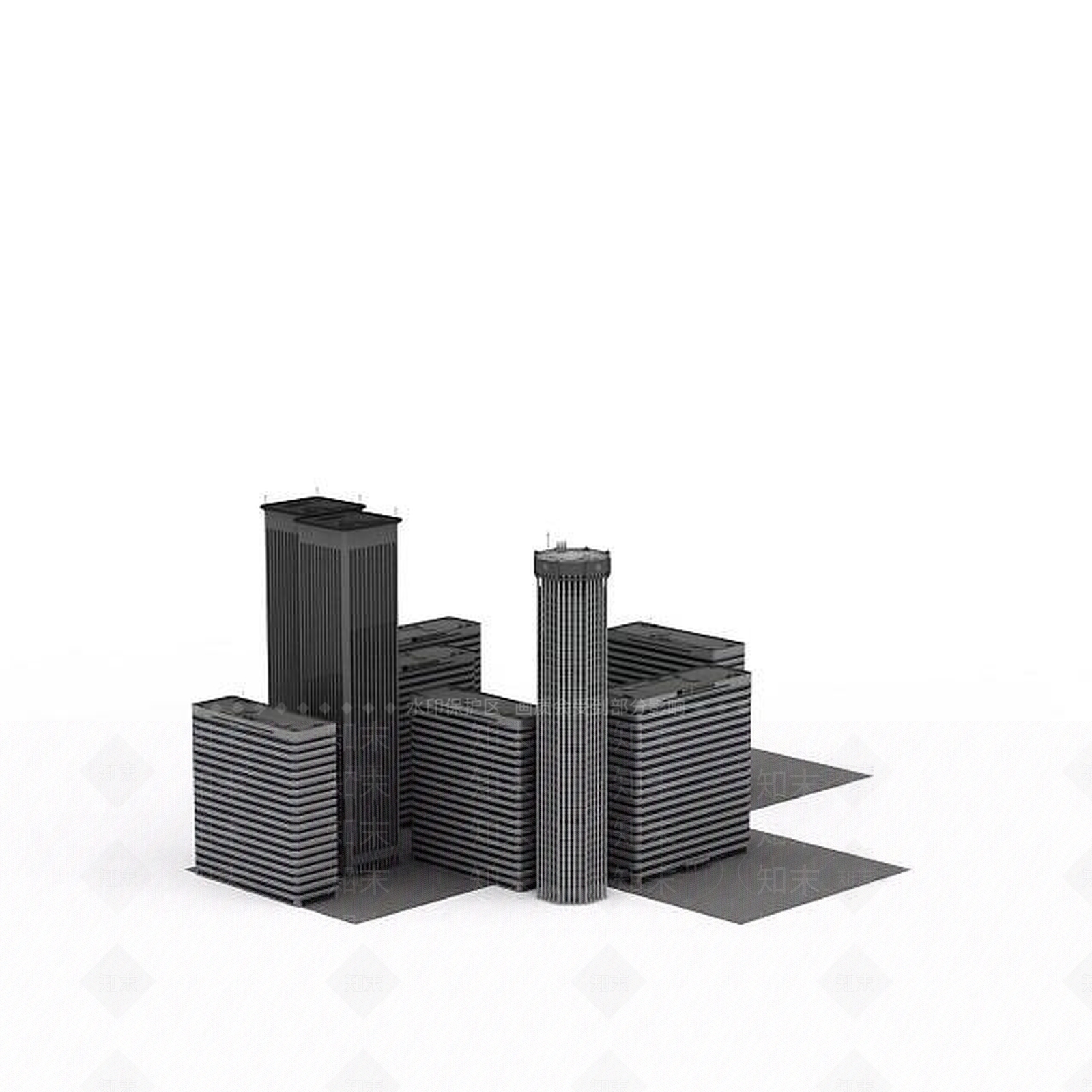 现代办公大厅3D模型下载【ID:1194422204】
