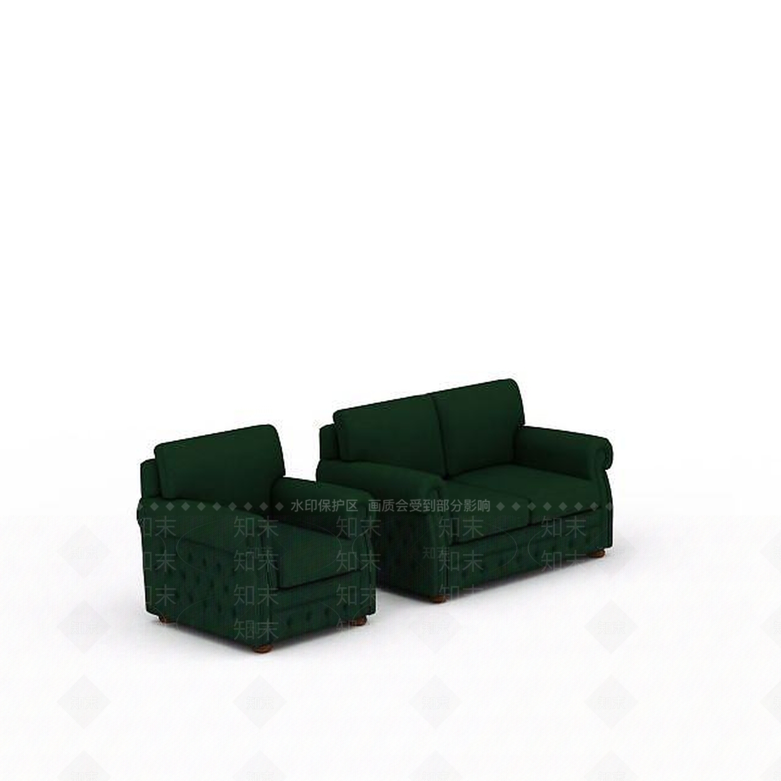 现代双人沙发3D模型下载【ID:1194422409】