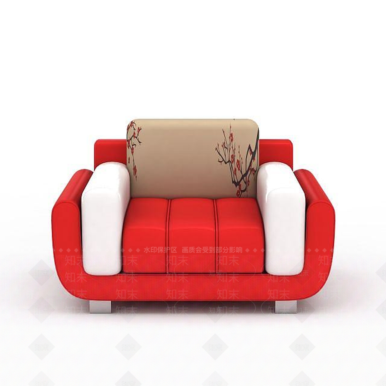 现代双人沙发3D模型下载【ID:1194422851】