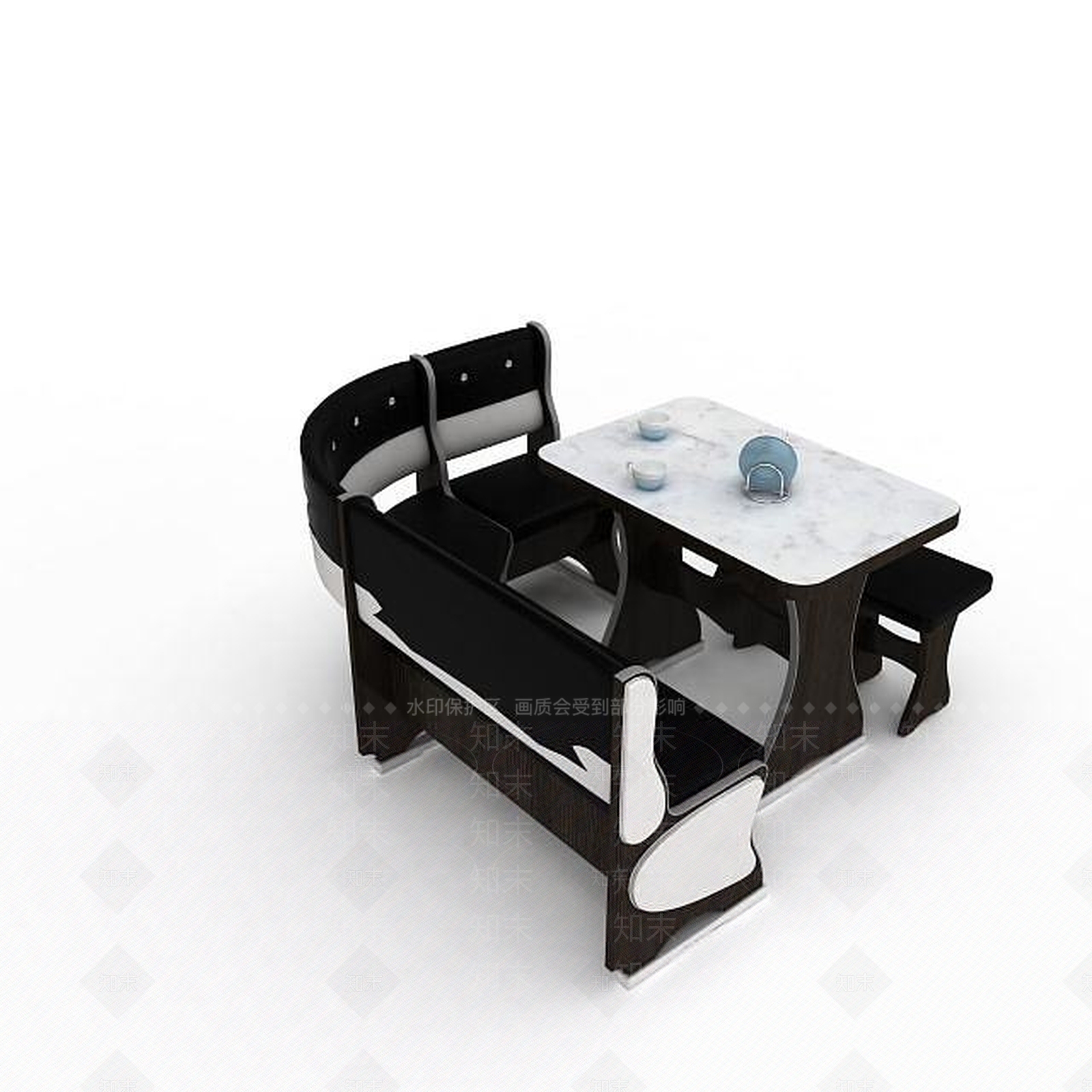 现代双人沙发3D模型下载【ID:1194422809】