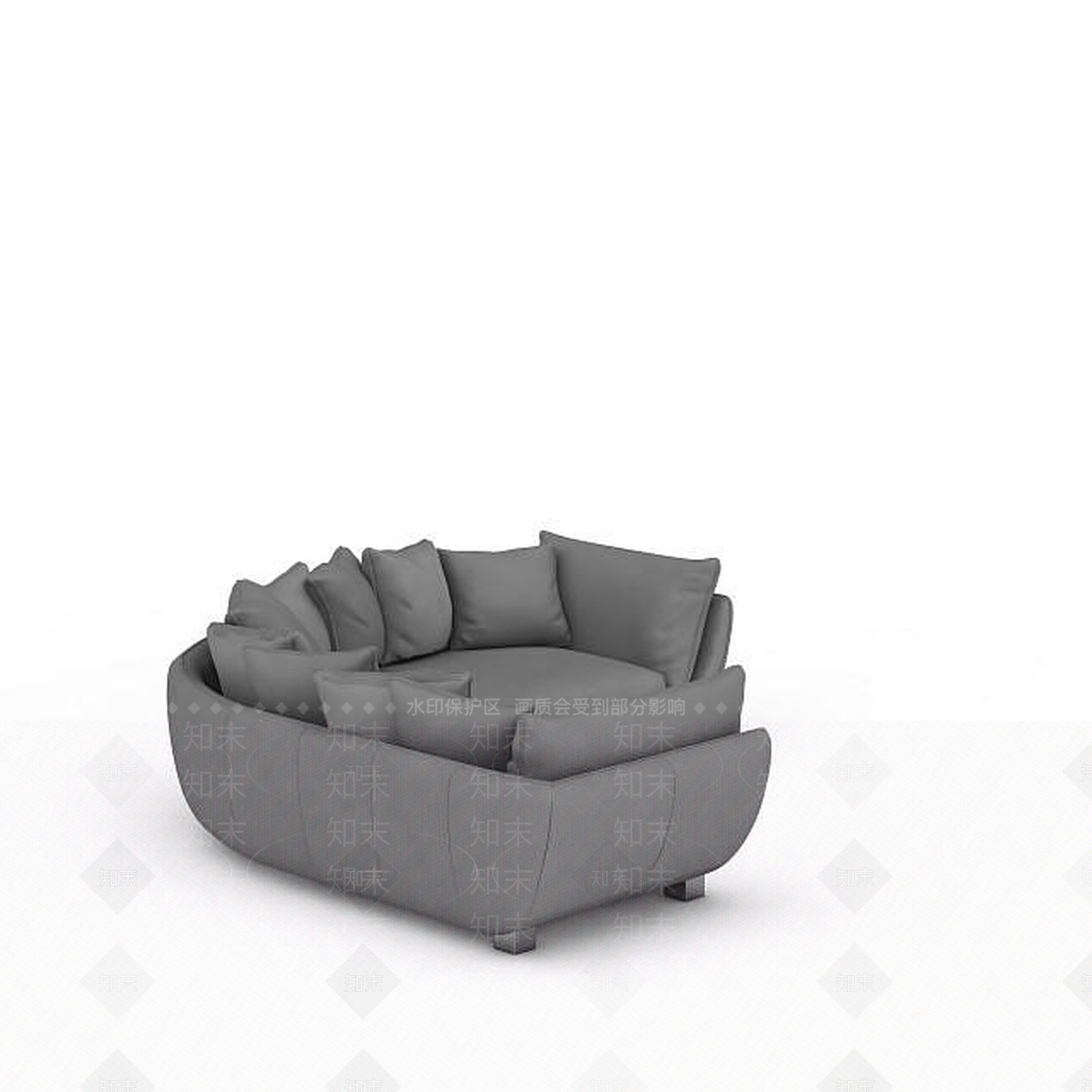 现代双人沙发3D模型下载【ID:1198944921】