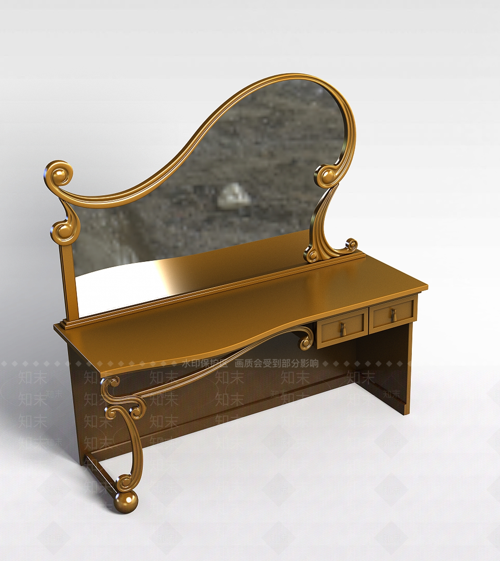 现代书桌3D模型下载【ID:1198955030】