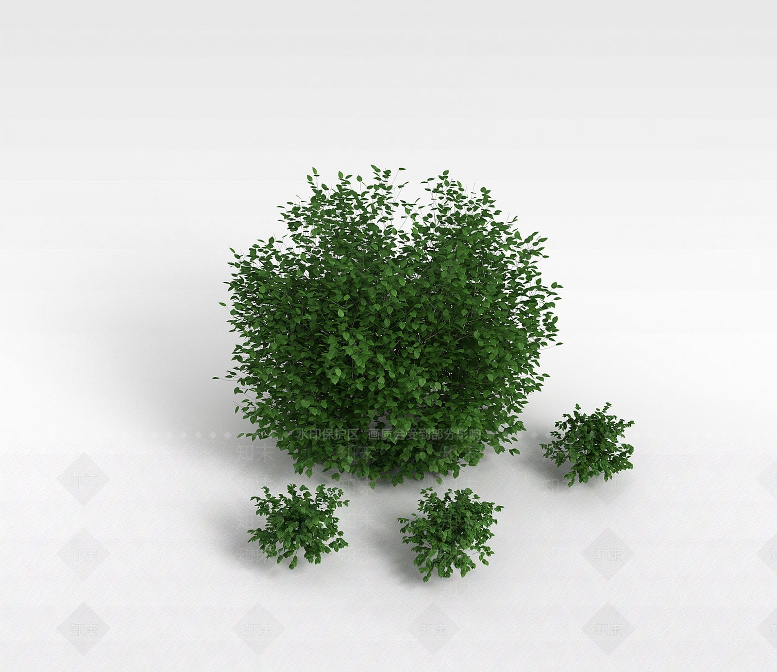 现代灌木3D模型下载【ID:1194427123】