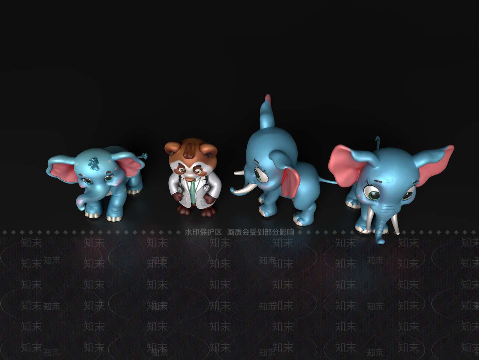 爬行类动物3D模型下载【ID:1194428941】