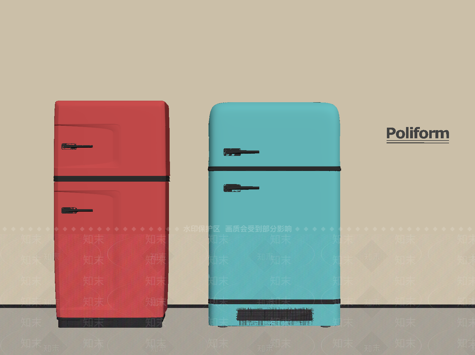 冰箱SU模型下载【ID:1194432474】