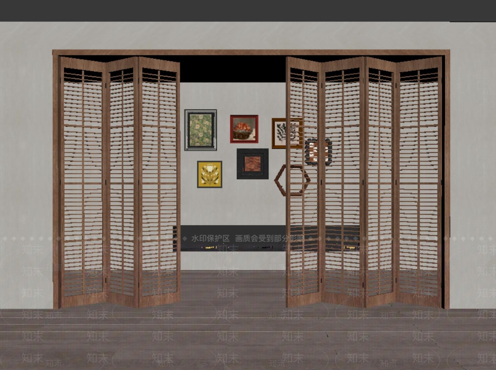 中古折叠门SU模型下载【ID:1194433407】