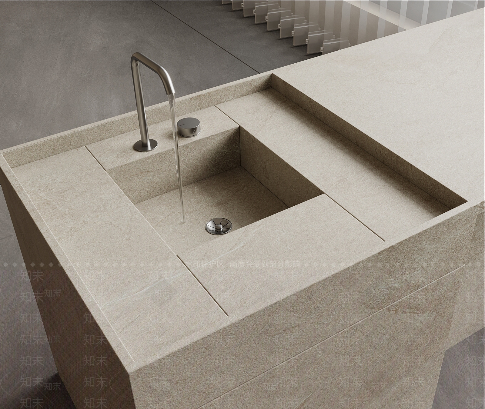 现代水槽SU模型下载【ID:1194436537】