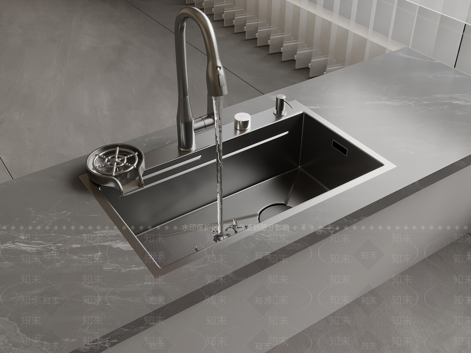 现代水槽SU模型下载【ID:1194436735】