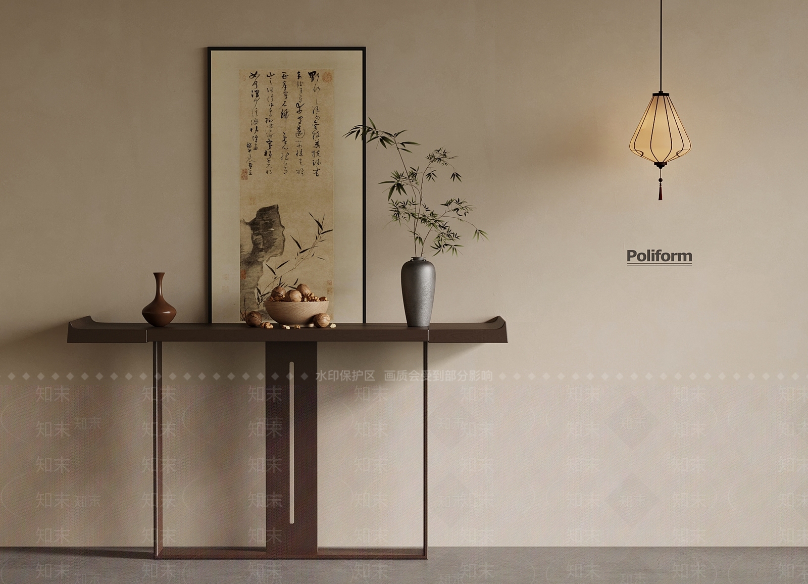 新中式条案3D模型下载【ID:1194445001】