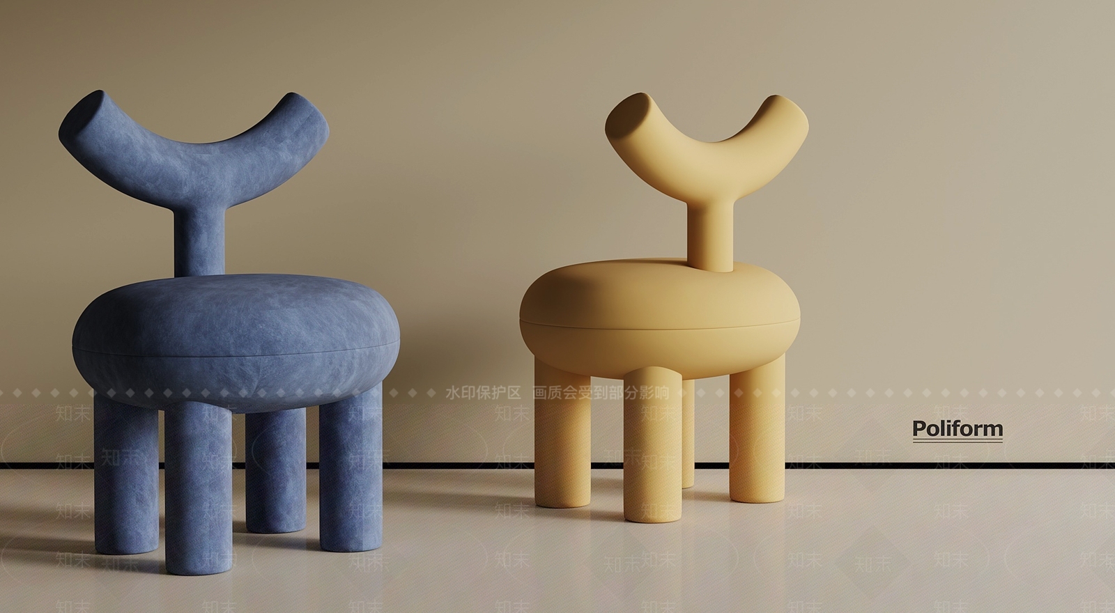 现代儿童椅3D模型下载【ID:1194447153】